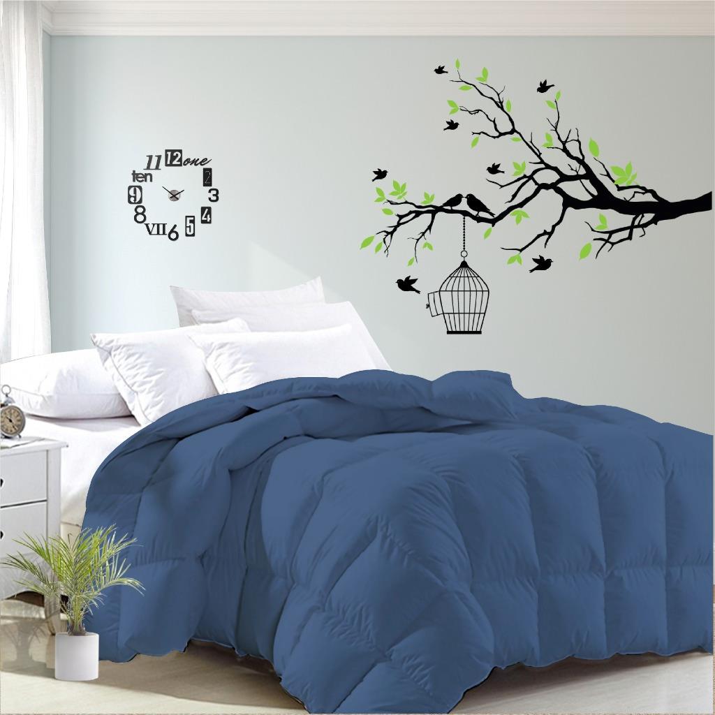 V535-200G-BAMBOO-QUILT-S-BLU-155300-00 Luxor Australian Made Summer Ocean 200GSM Bamboo Blend Quilt Single - Image 1