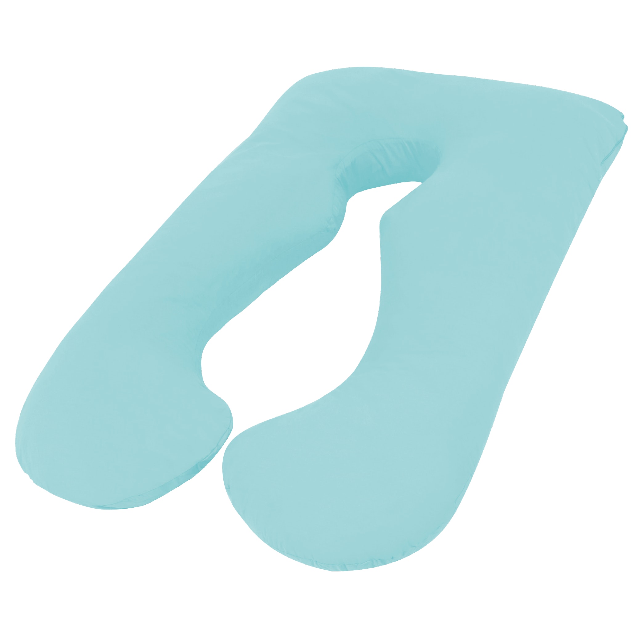 V535-PREG-PILLOW-BUNDLE-AQU-90015-00 Woolcomfort Aus Made Maternity Pregnancy Nursing Sleeping Body Pillow Pillowcase Included Aquamarine - Image 1
