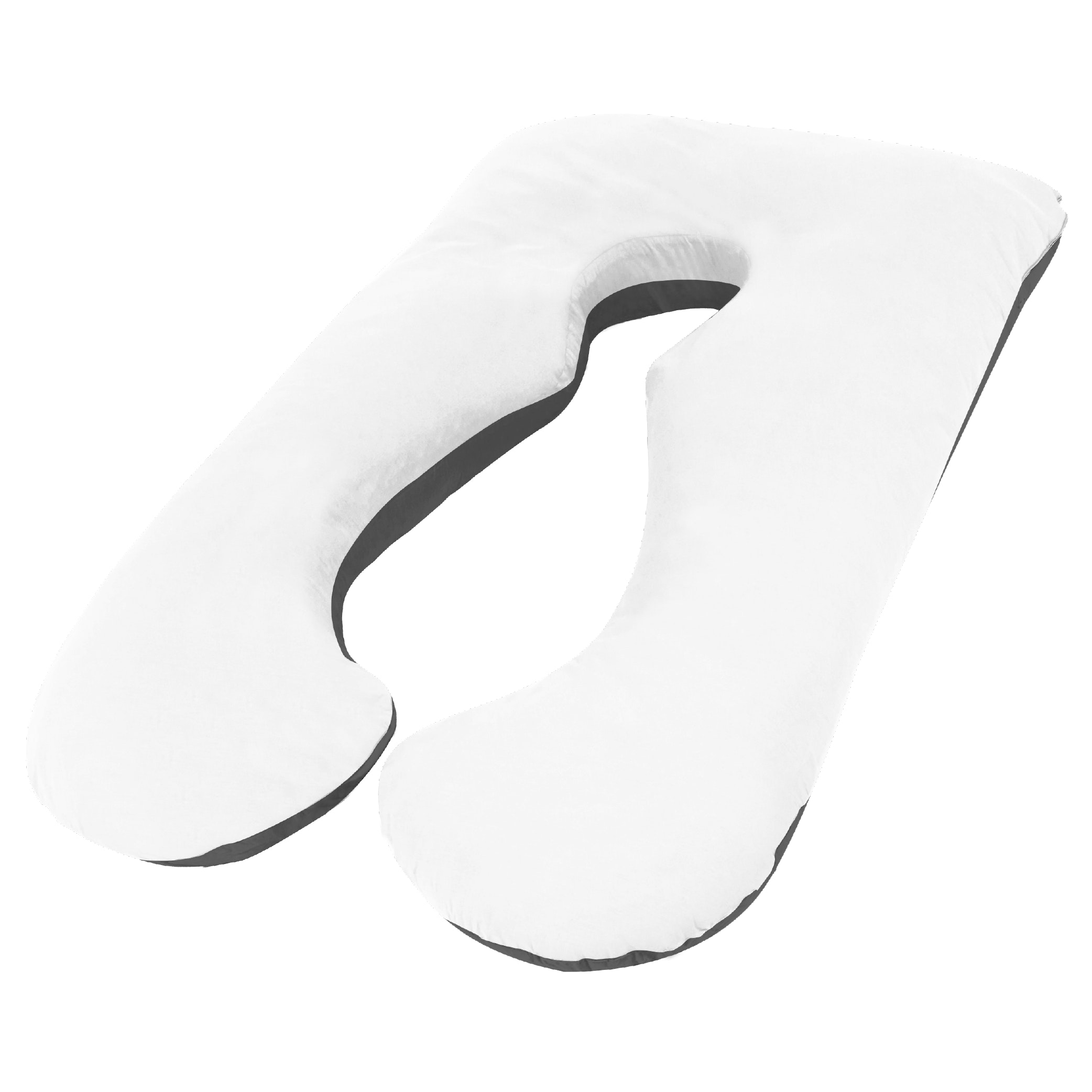 V535-PREG-PILLOW-BUNDLE-WHI-X-BLK-90009-00 Woolcomfort Aus Made Maternity Pregnancy Nursing Sleeping Body Pillow Pillowcase Included Black x White - Image 1