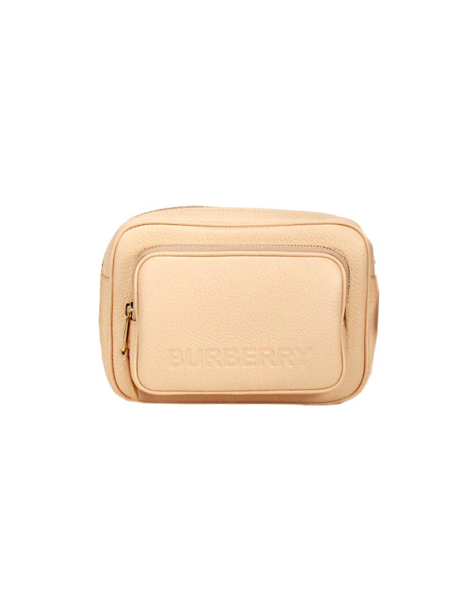 V539-56033-202506111606-00 Burberry Women's Small Branded Peach Pink Grainy Leather Camera Crossbody Bag - One Size - Image 1