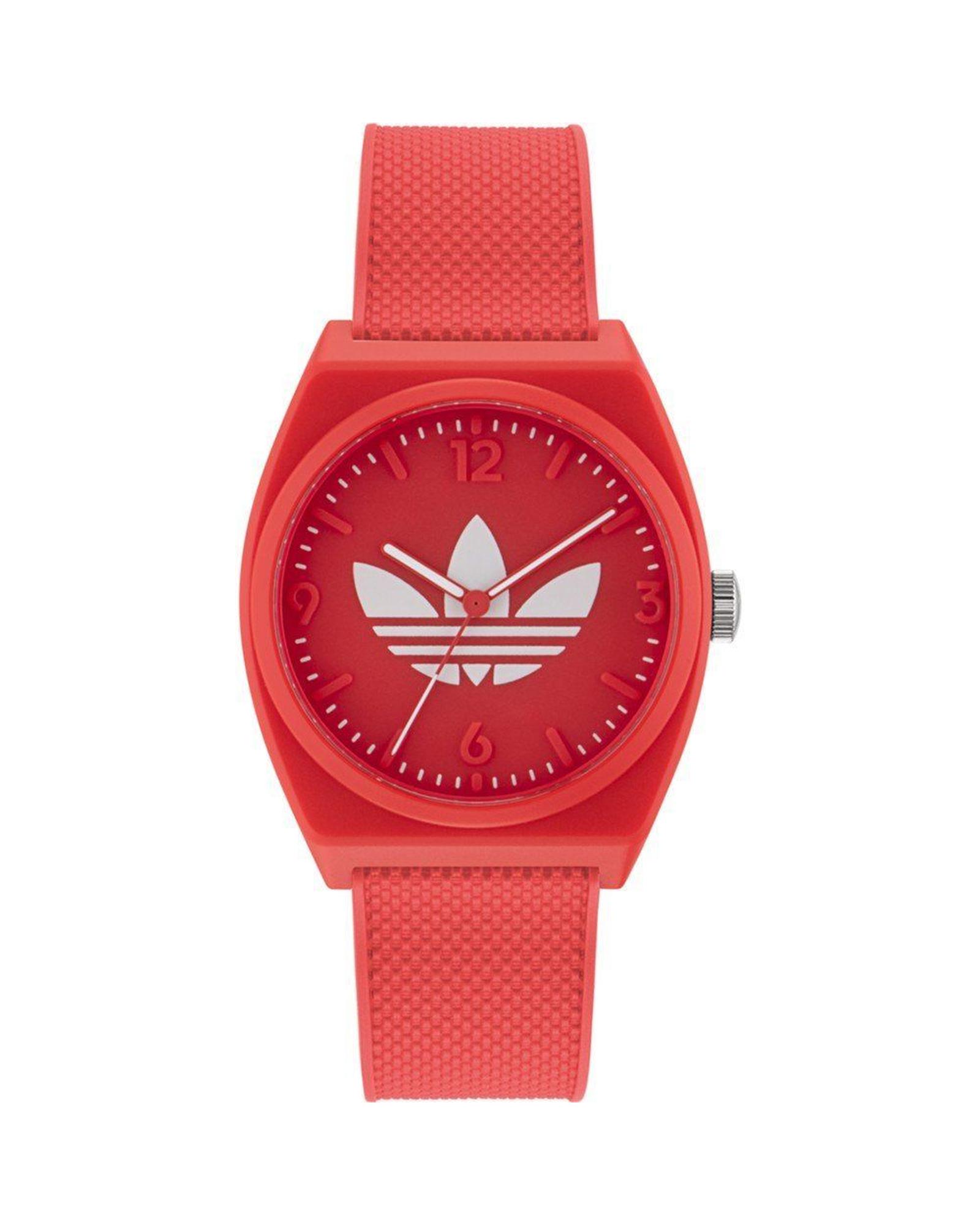 V539-ADAOST23051AC-202506111825-00 Adidas Unisex's Red Silicone Watch - One Size - Image 1