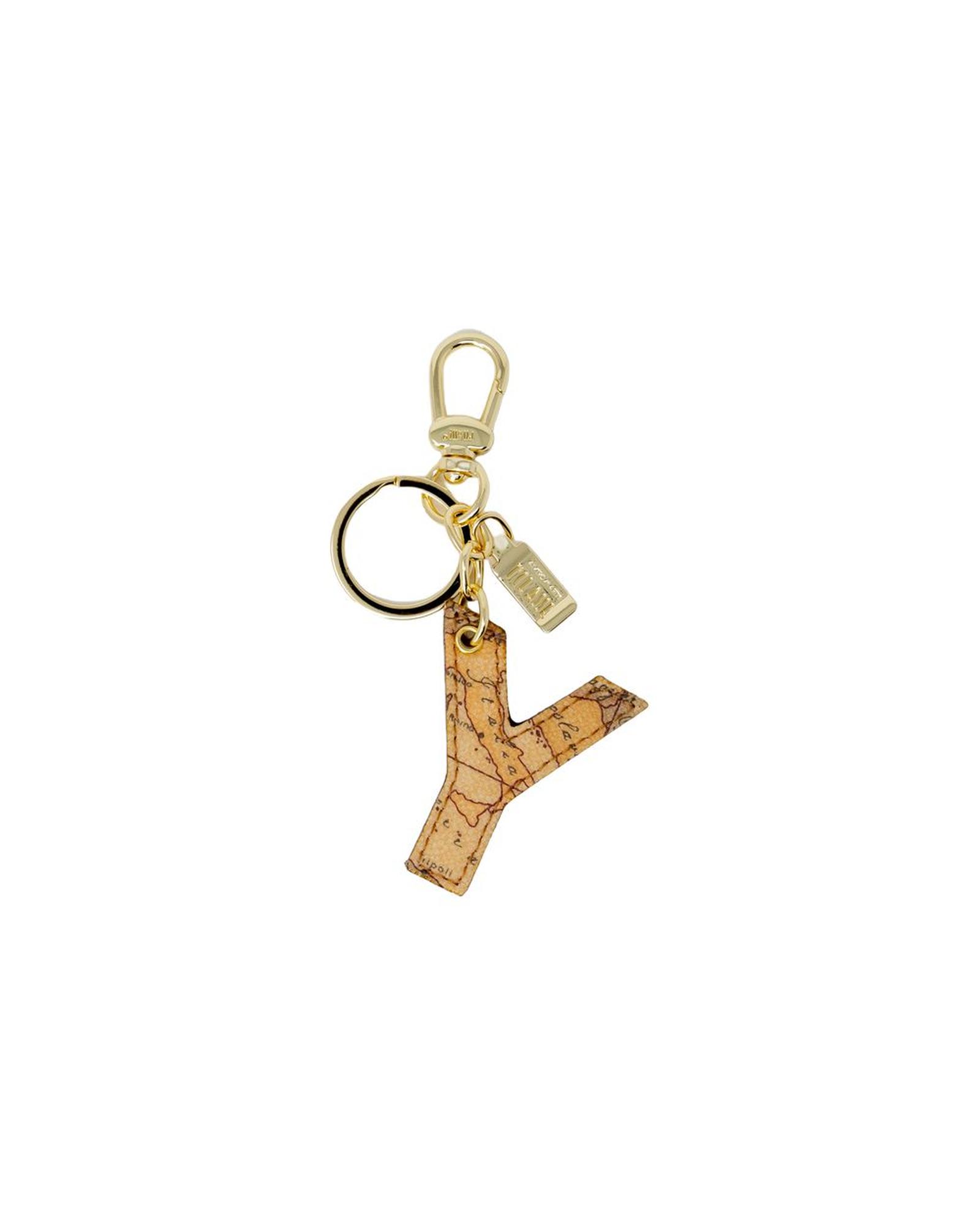 V539-ALMAPRCL-10113400127-202506111922-00 Alviero Martini Prima Classe Women's Beige Synthetic Leather Keychain - One Size - Image 1
