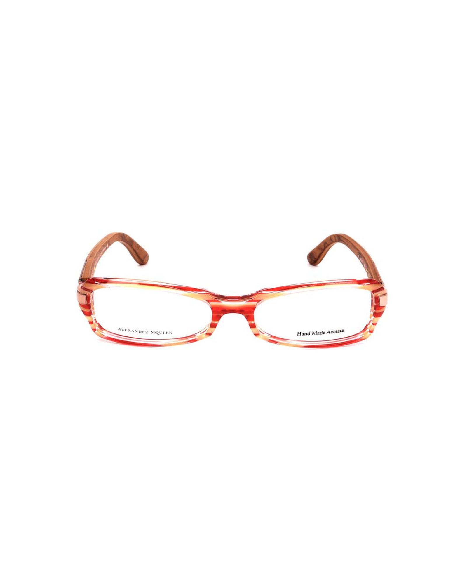 V539-AMAMQ4136A0OAC-202506111545-00 Alexander McQueen Women's Red Acetate Frames - One Size - Image 1