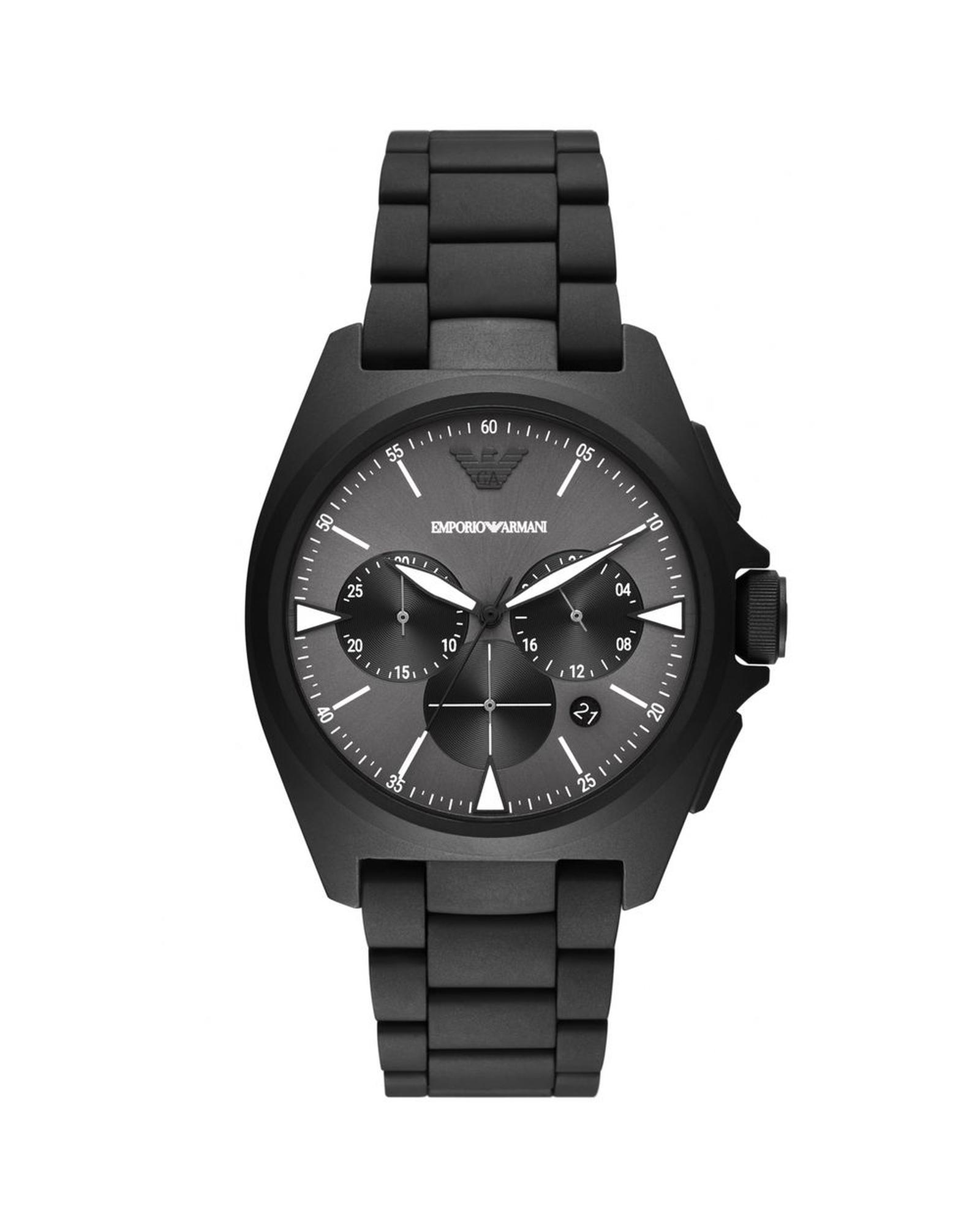 V539-ARAR11412AC-202506111711-00 Armani Men's Black Stainless Steel Watch - One Size - Image 1