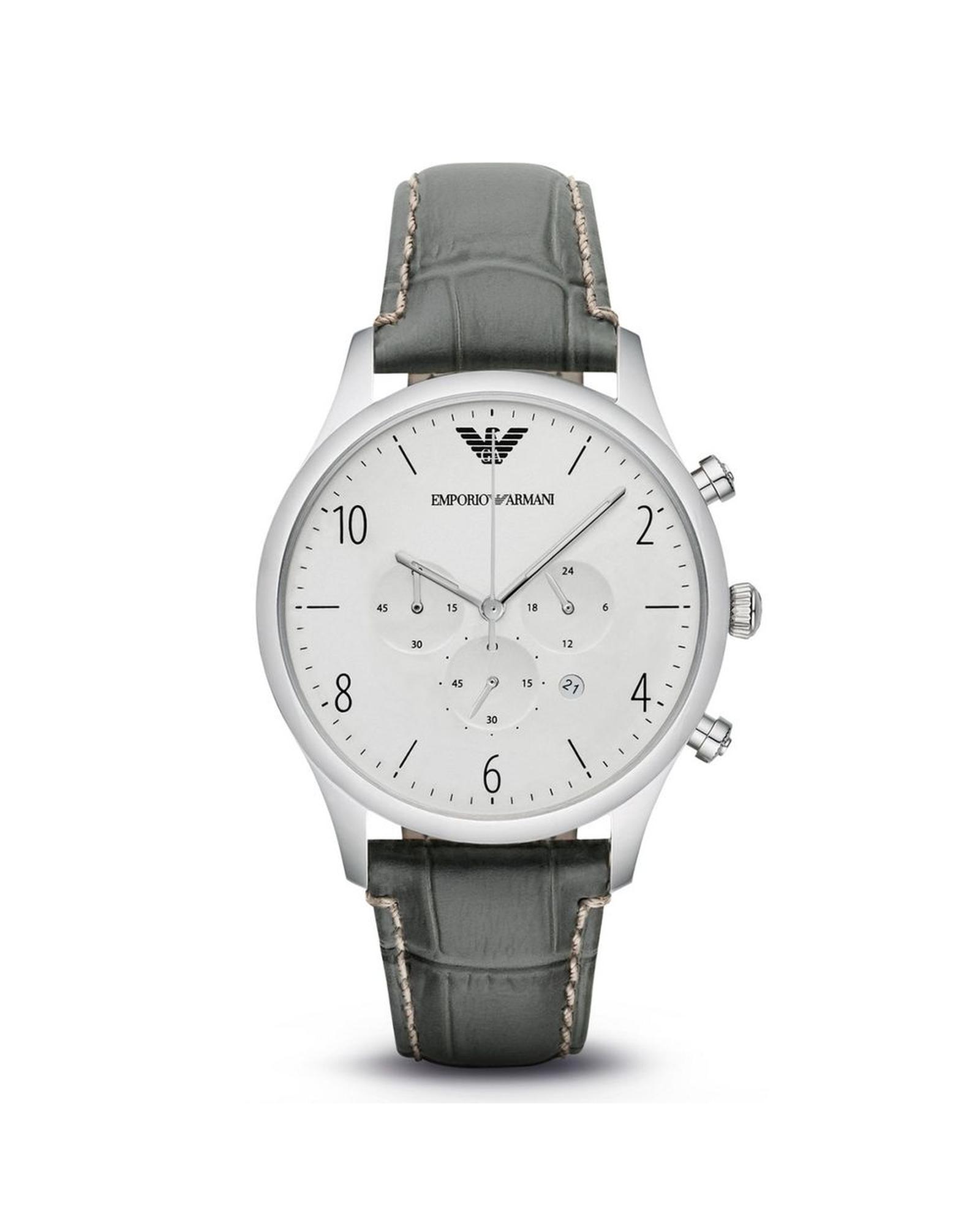 V539-ARAR1861AC-202506111716-00 Armani Men's Green Leather Watch - One Size - Image 1