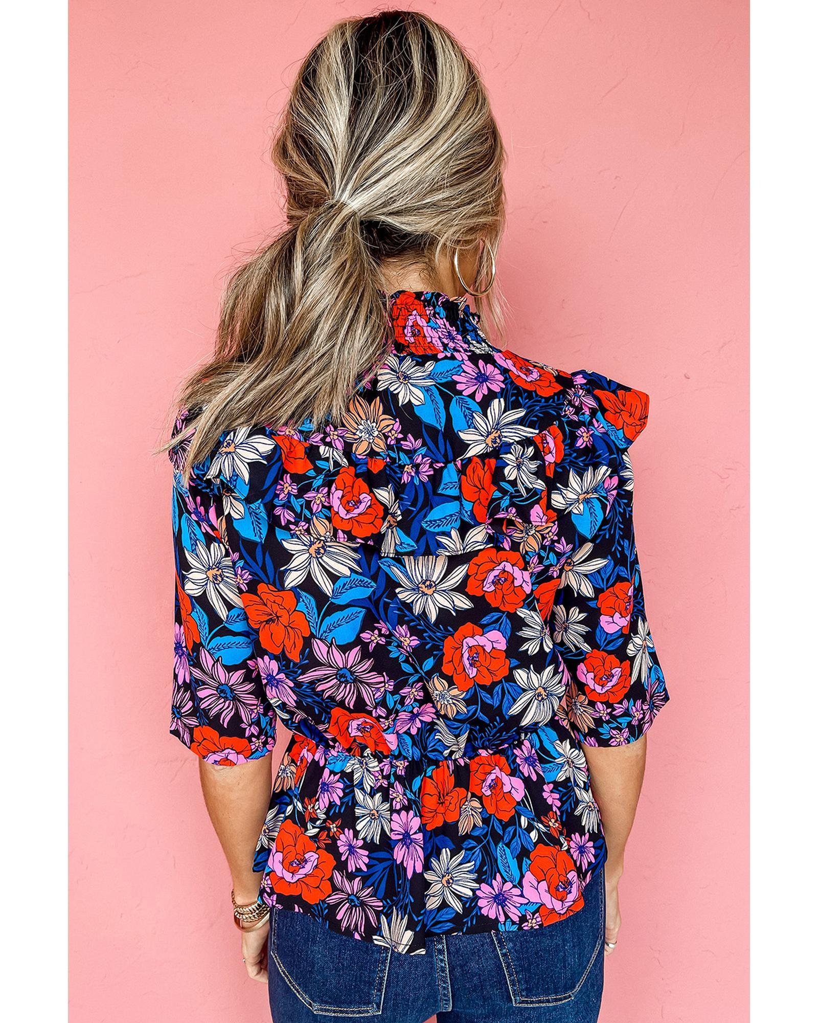 V539-AZEXDC25119929-5-M-202508260800-00 Azura Exchange Ruffle Peplum Top - M - Image 1