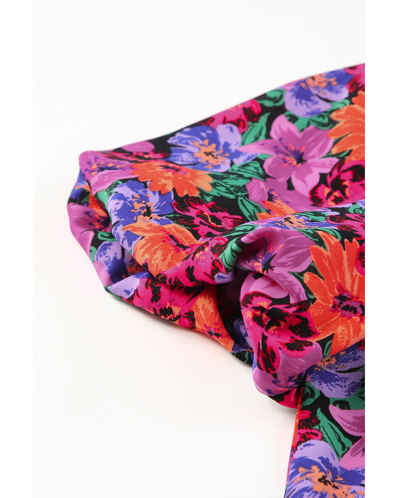 V539-AZEXDC25120896-22-XL-202508260615-00 Azura Exchange Floral Print Puff Sleeve Blouse - XL - Image 1