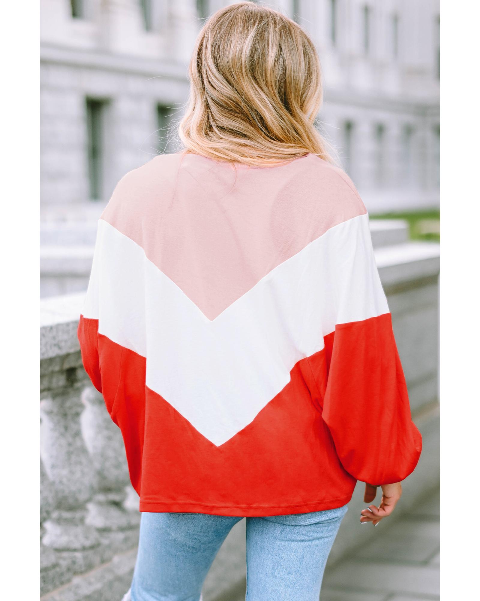 V539-AZEXDC25122161-14-M-202508251550-00 Azura Exchange Chevron Knit Top - M - Image 1