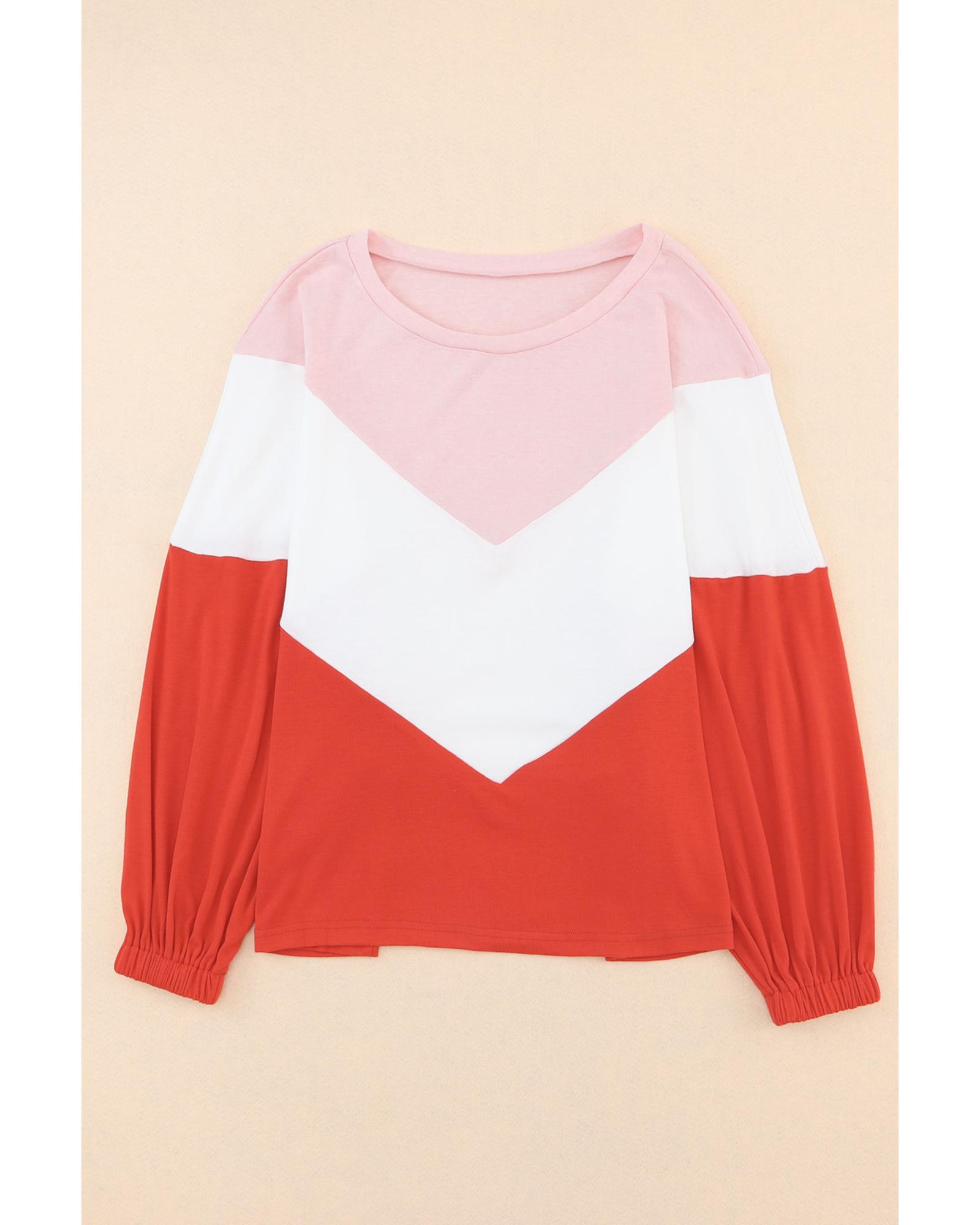 V539-AZEXDC25122161-14-XL-202508251750-00 Azura Exchange Chevron Knit Top - XL - Image 1