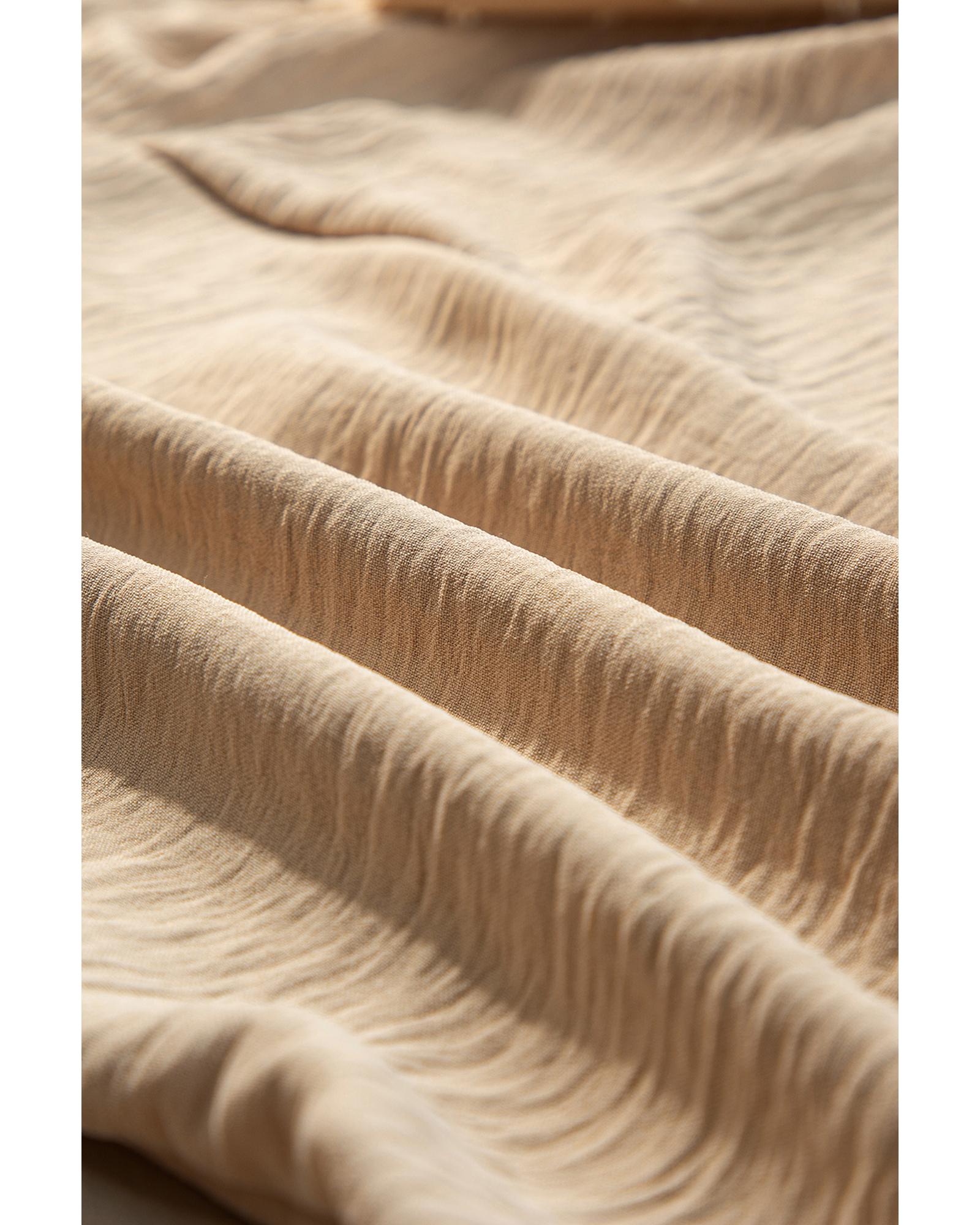 V539-AZEXDC25129059-P6016-S-202506120327-00 Parchment Swiss Dot Balloon Sleeve Loose Blouse - S - Image 1