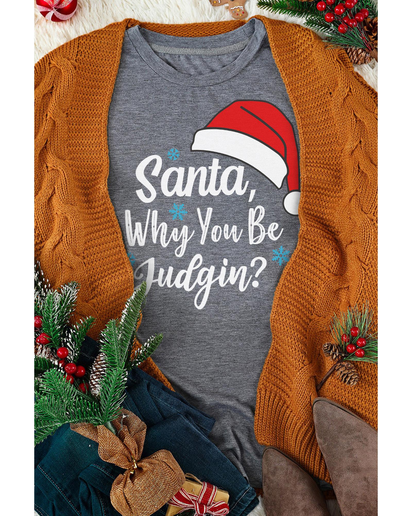 V539-AZEXDC25219177-11-M-202508261750-00 Azura Exchange Santa Hat Snowflake Tee - M - Image 1