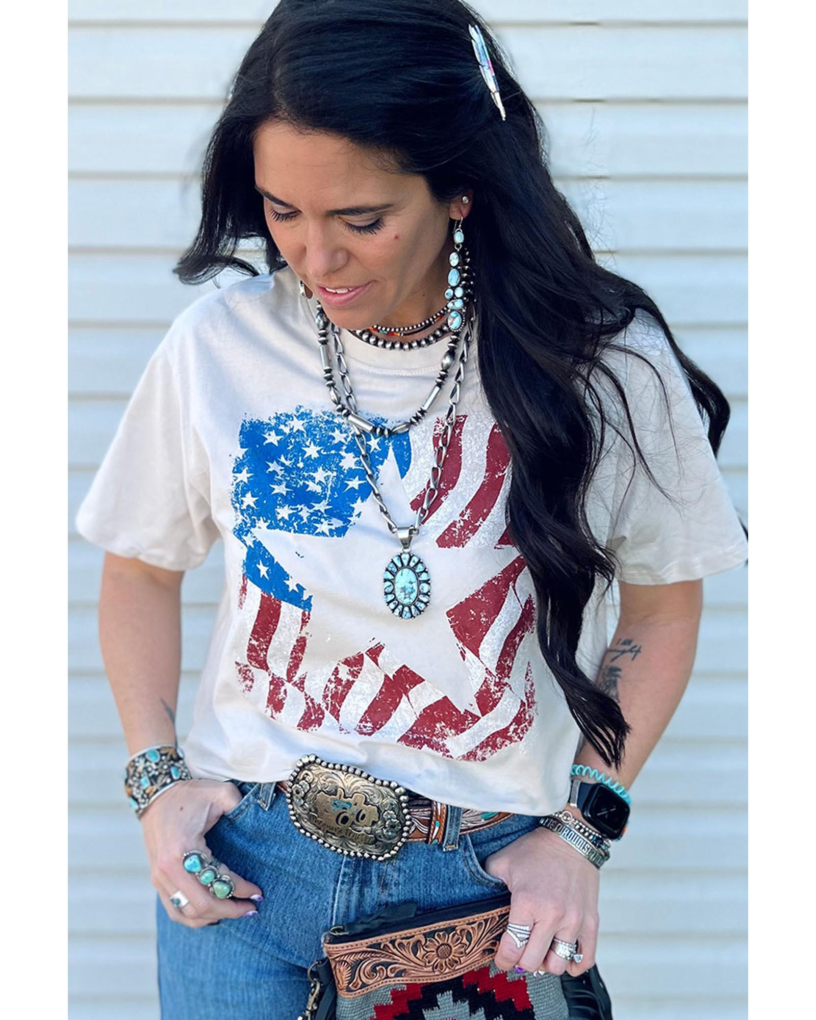 V539-AZEXDC25220086-1-S-202508251740-00 Azura Exchange Graphic Print Crew Neck T Shirt - S - Image 1