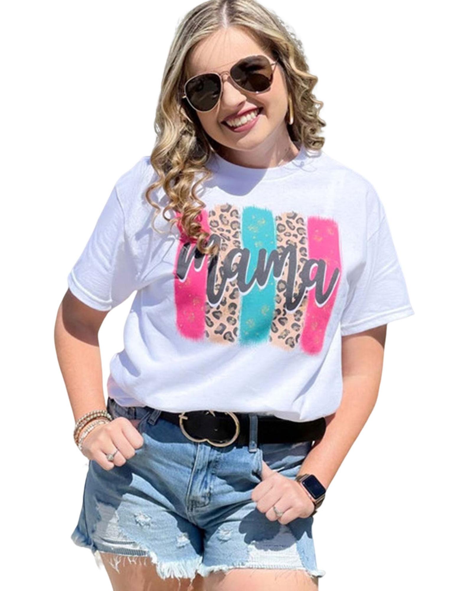 V539-AZEXDC25220217-1-L-202508251650-00 Azura Exchange Leopard Brush Stroke Graphic Print T-Shirt - L - Image 1