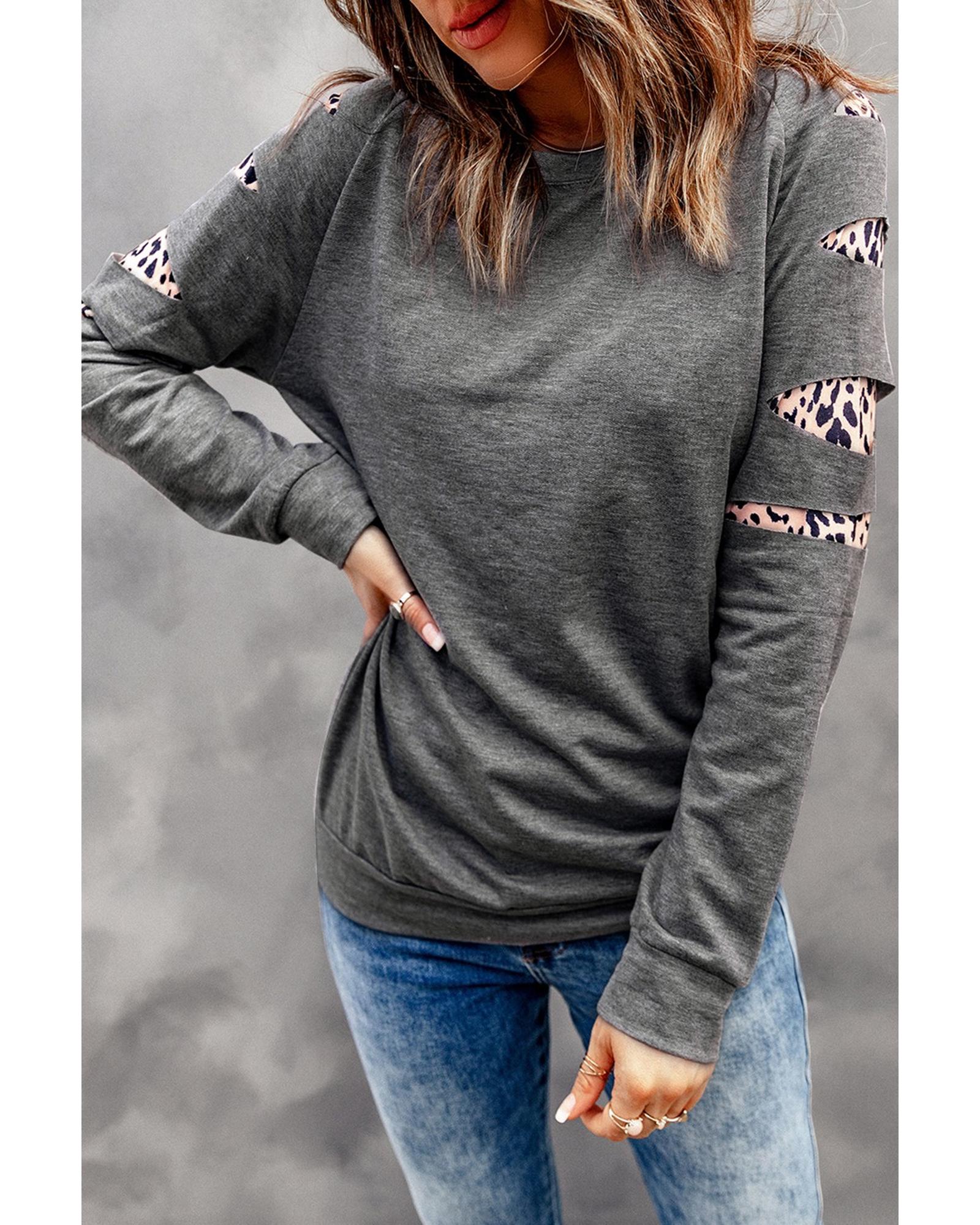 V539-AZEXDC2531174-11-S-161464-00 Azura Exchange Gray Sweatshirt - S - Image 1
