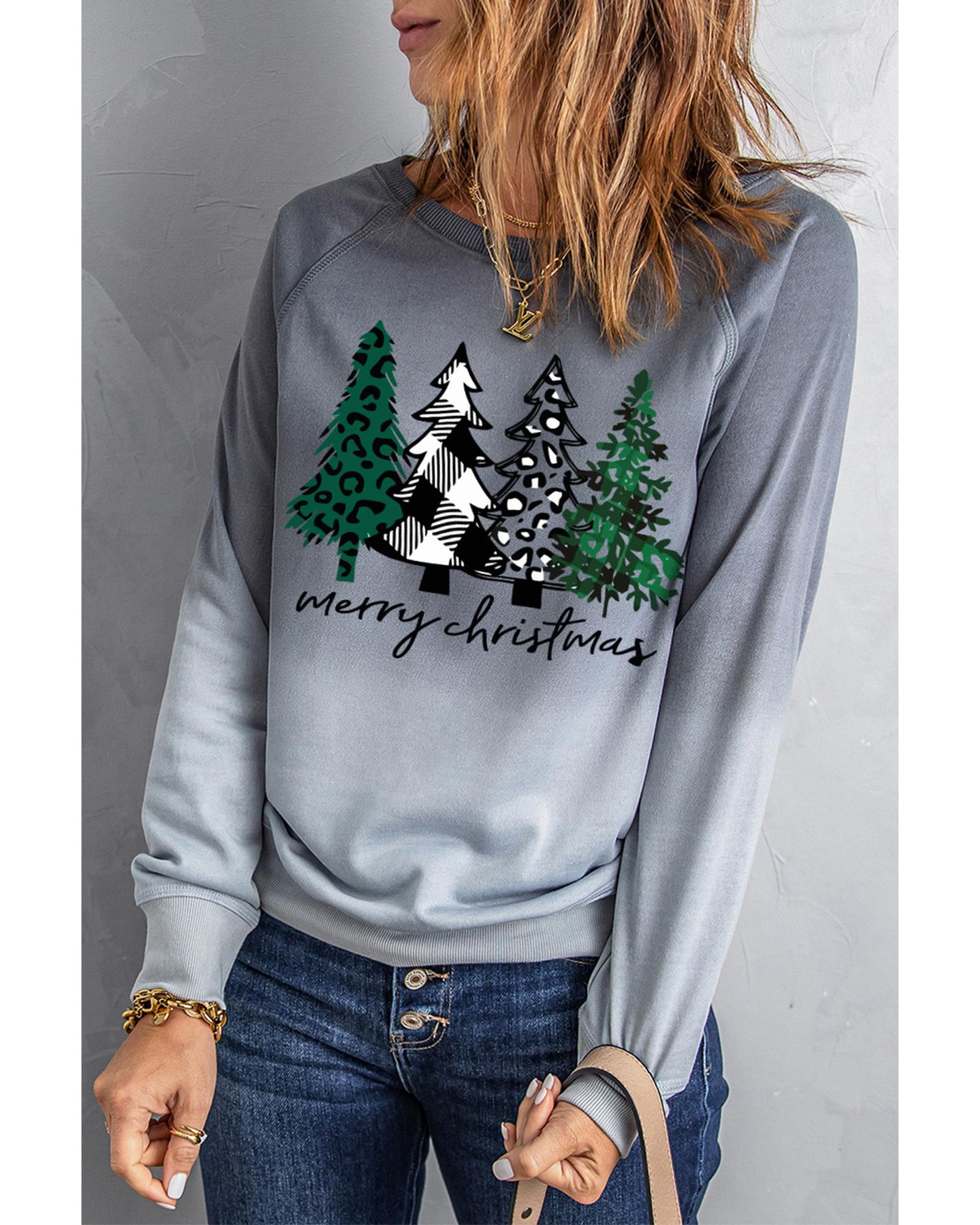 V539-AZEXDC25313590-11-S-164746-00 Azura Exchange Merry Christmas Tree Graphic Sweatshirt - S - Image 1