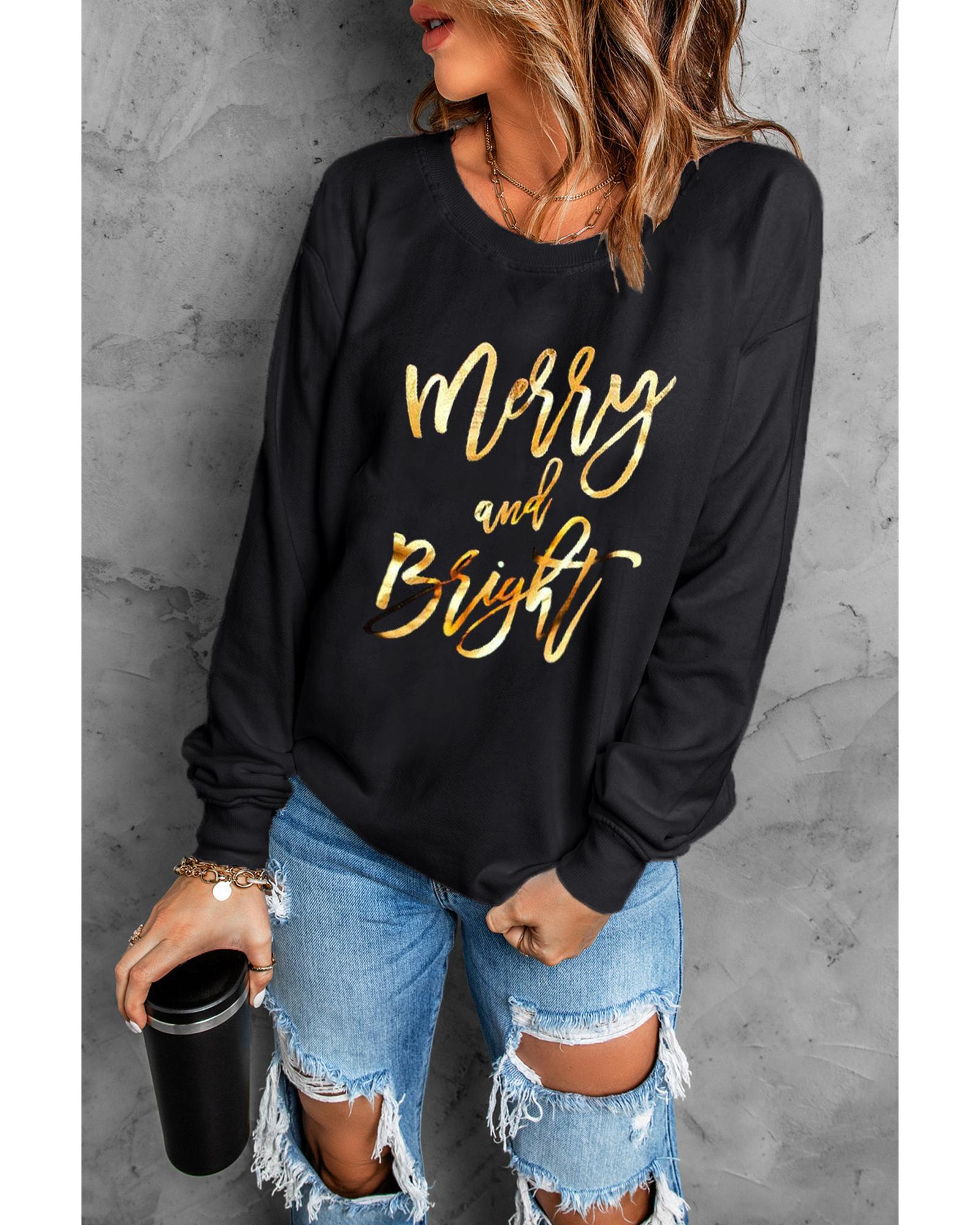 V539-AZEXDC25313616-2-2XL-202508262020-00 Azura Exchange Merry & Bright Print Sweatshirt - 2XL - Image 1