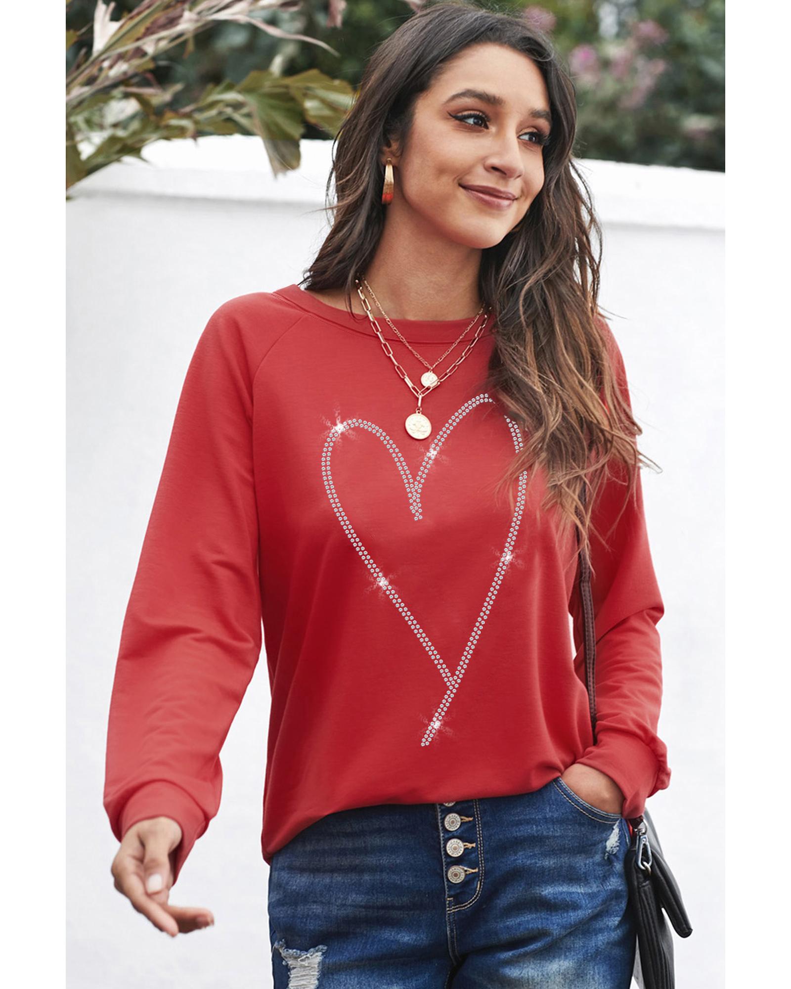 V539-AZEXDC25314114-3-2XL-202508290440-00 Azura Exchange Heart Shaped Long Sleeve Sweatshirt - 2XL - Image 1