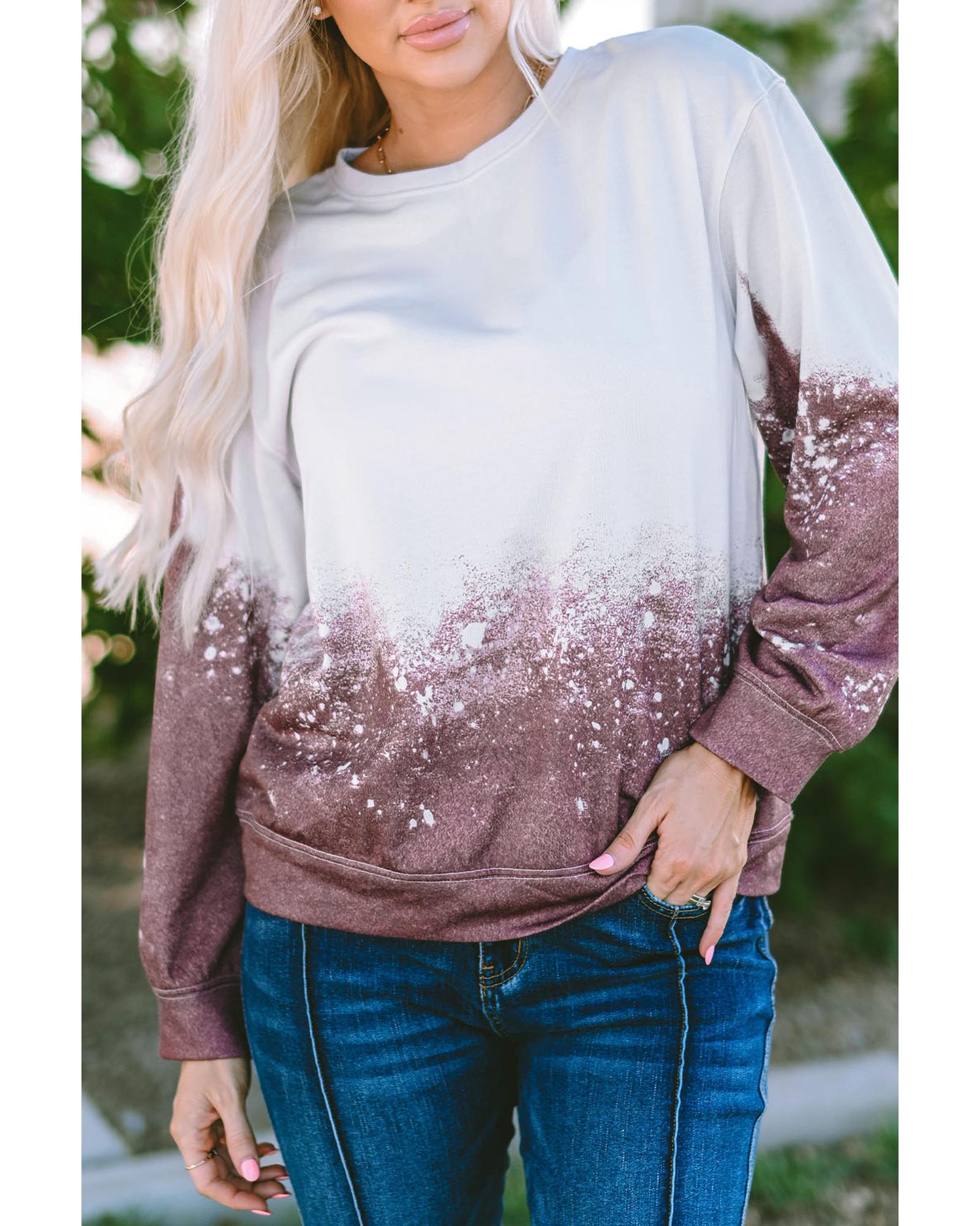 V539-AZEXDC25314648-3-XL-202508270005-00 Azura Exchange Gradient Tie Dye Pullover Sweatshirt - XL - Image 1