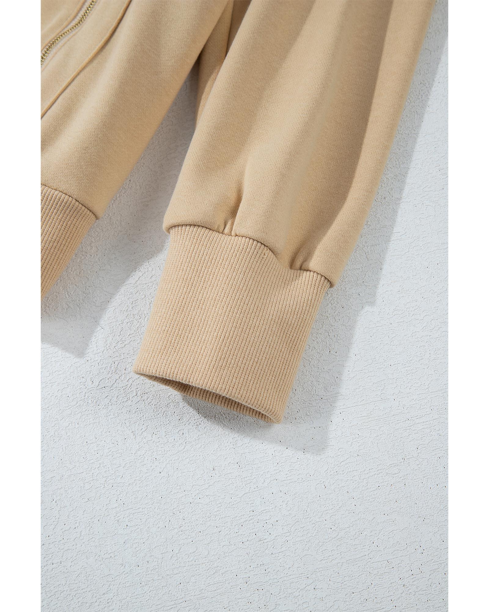 V539-AZEXDC25317733-P6016-2XL-202508281045-00 Parchment Zipped Pocket Cozy Drawstring Hoodie - 2XL - Image 1