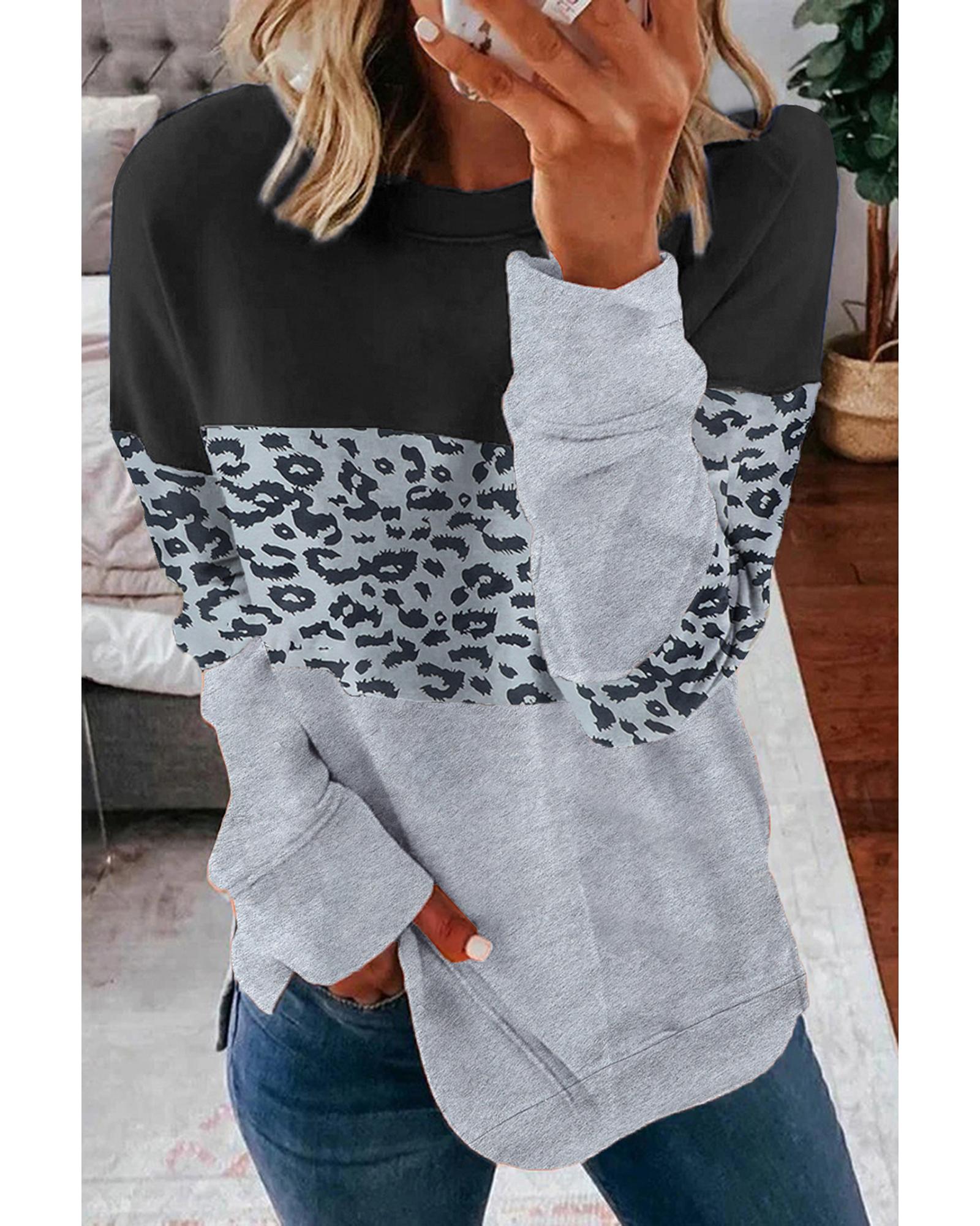 V539-AZEXDC2532980-1011-L-202508260605-00 Azura Exchange Contrast Stitching Colorblock Sweatshirt - L - Image 1