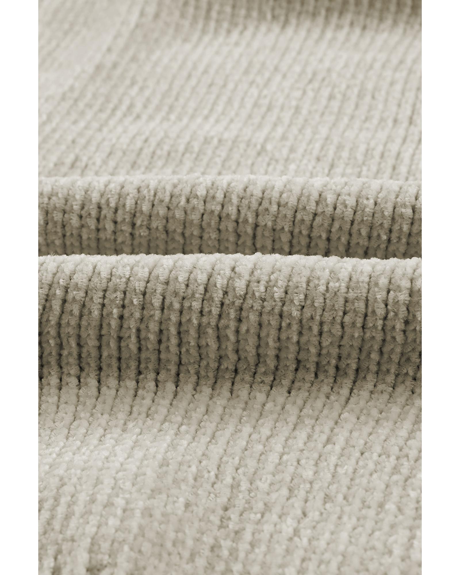 V539-AZEXDC271912-11-XL-202508280230-00 Gray Buttons Front Pocketed Sweater Cardigan - XL - Image 1