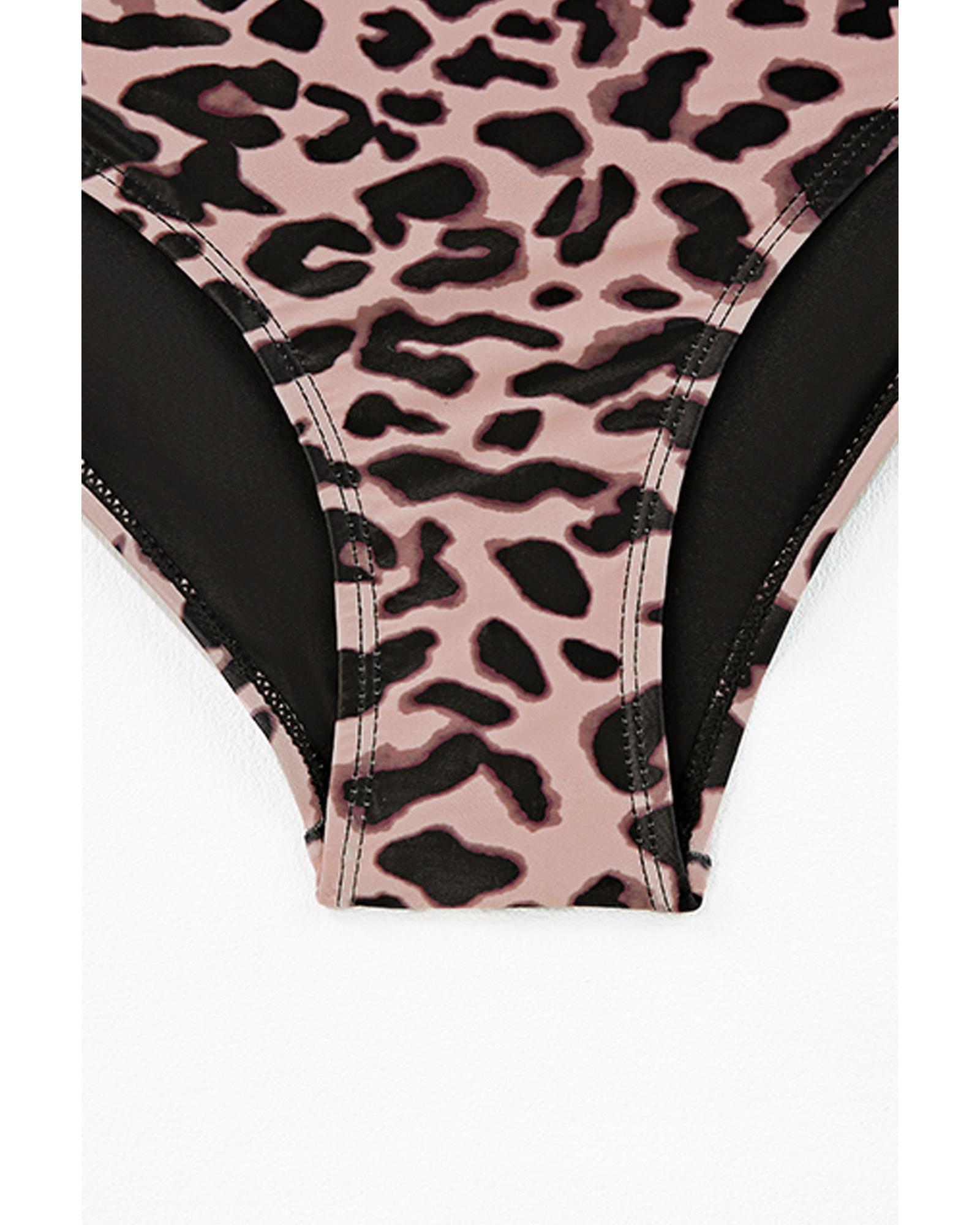 V539-AZEXDC411478-2-S-202506141026-00 Black Square Neck Sleeveless Fashion Print Tankini Set - S - Image 1