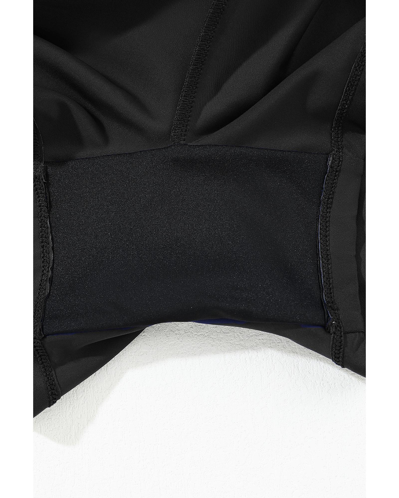 V539-AZEXDC472359-P2-XL-202508280410-00 Black Pocketed Wide Waistband Swim Shorts - XL - Image 1