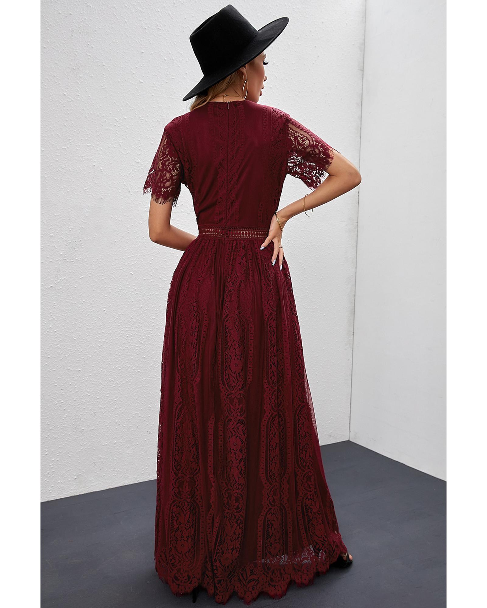 V539-AZEXDC611316-103-2XL-202508291355-00 Red Blue Fill Your Heart Lace Maxi Dress - 2XL - Image 1