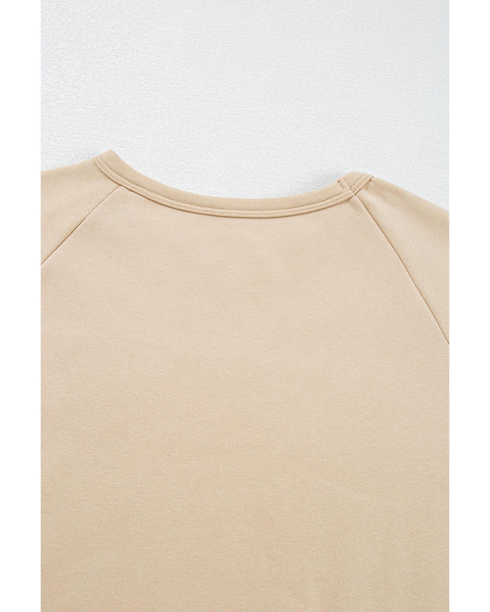 V539-AZEXDC626684-P18-S-202508301605-00 Apricot Striped Accent Pullover and Shorts Two Piece Casual Set - S - Image 1