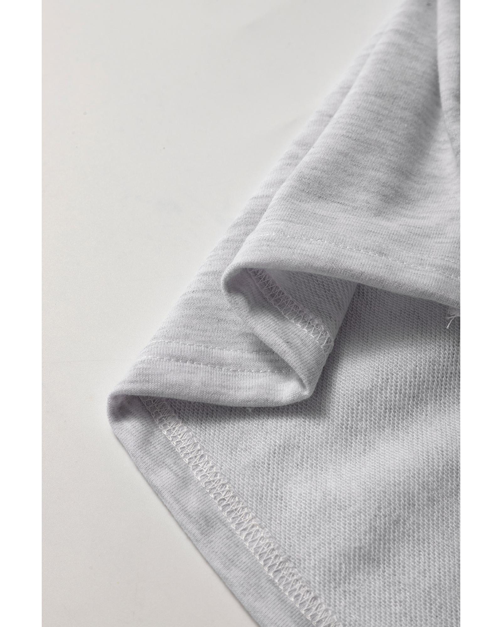 V539-AZEXDC731890-P1011-XL-202506150646-00 Light Grey French Terry Drawstring Mini Skort with Pockets - XL - Image 1