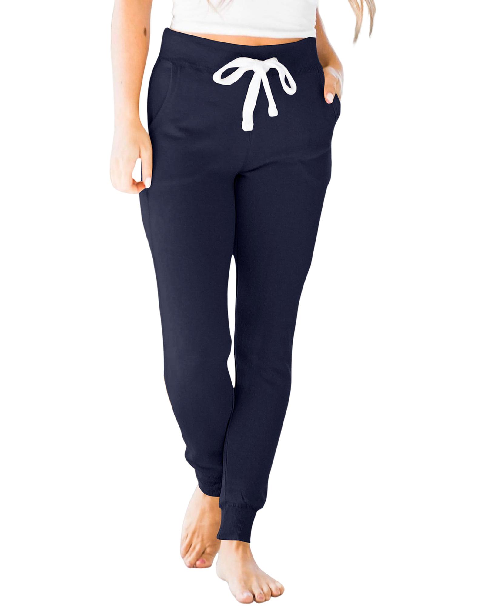 V539-AZEXDC7711553-P605-XL-202508300210-00 Navy Blue Drawstring Waist Pocketed Joggers - XL - Image 1