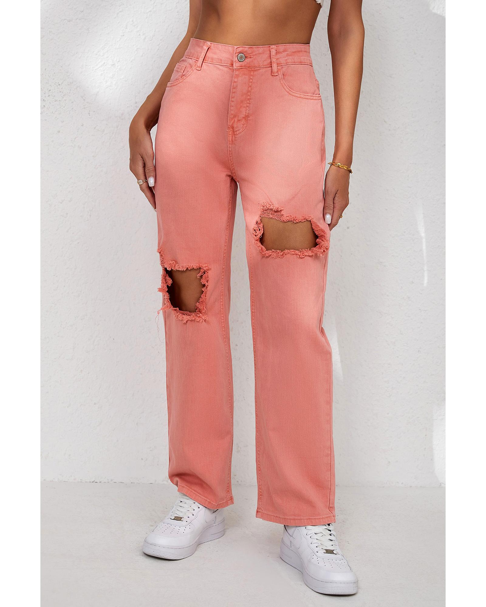 V539-AZEXDC7873435-10-10-202508252325-00 Azura Exchange Ripped Straight Leg Pocket Jeans - 10 US - Image 1
