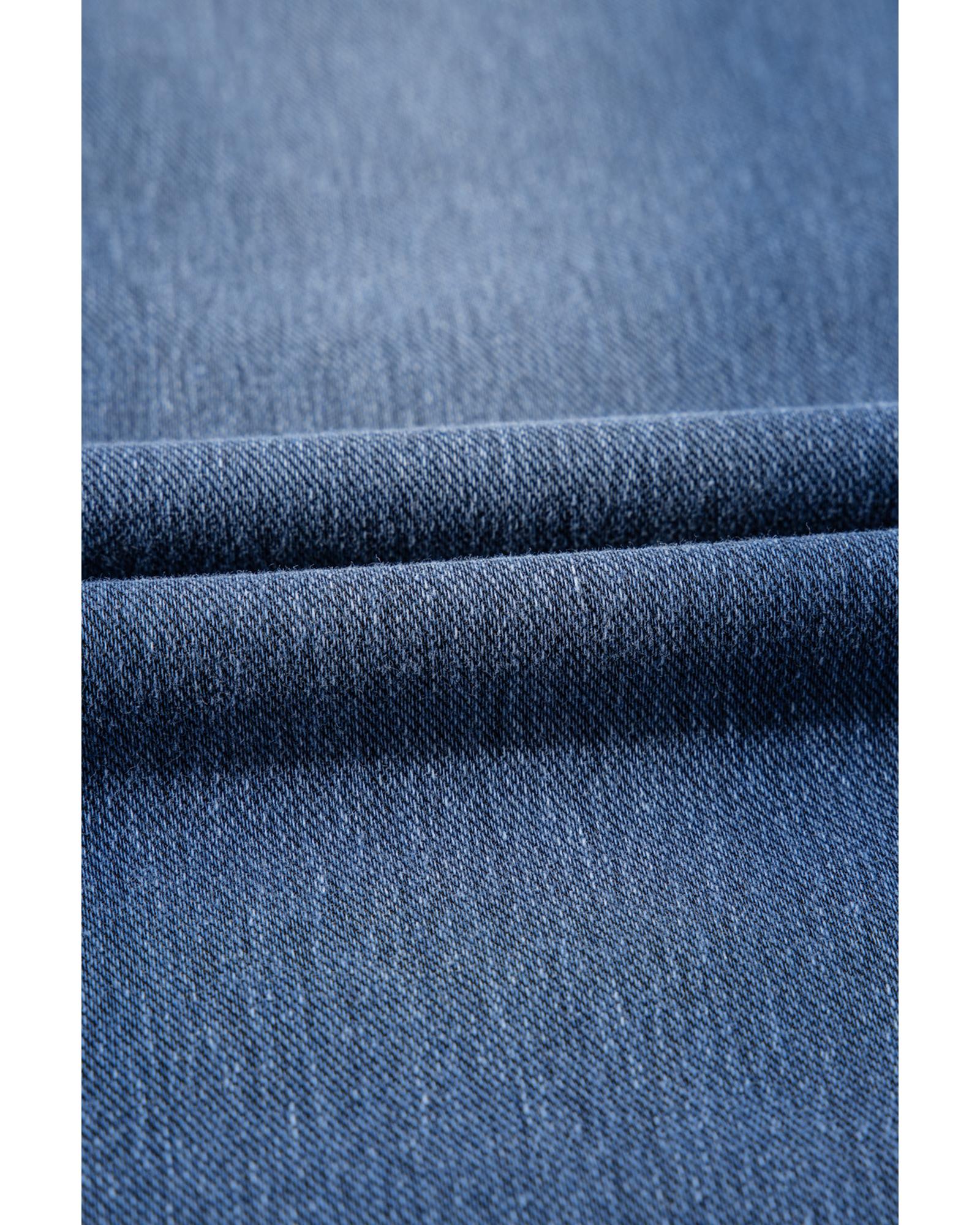 V539-AZEXDC7875070-P605-L-202508301225-00 Navy Blue Skinny Elastic Waist Ankle Length Mid Waist Jeggings with Pockets - L - Image 1