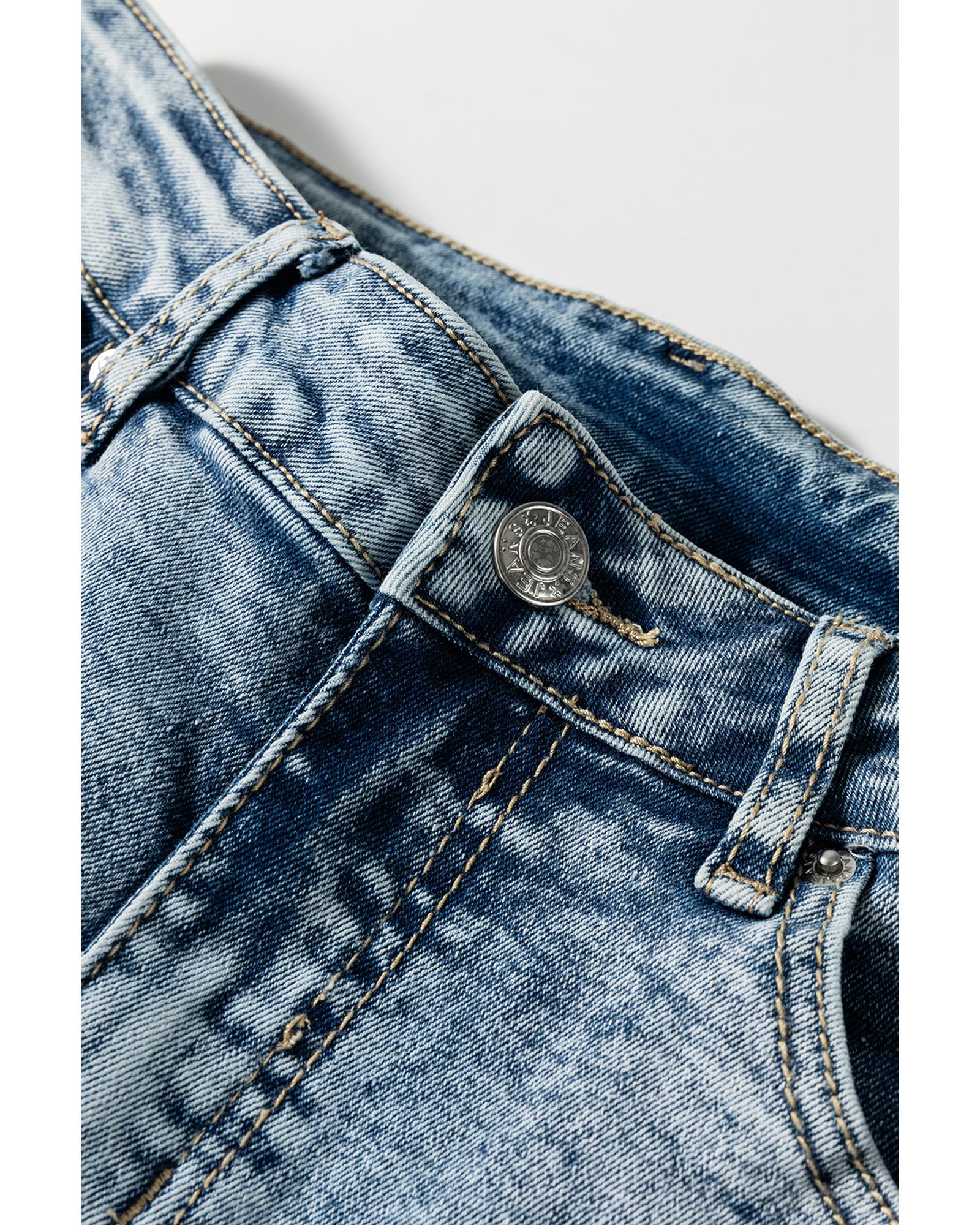 V539-AZEXDC7875199-P1204-6-202508302020-00 Myosotis High Rise Button Zip Fly Medium Wash Jeans - 6 US - Image 1