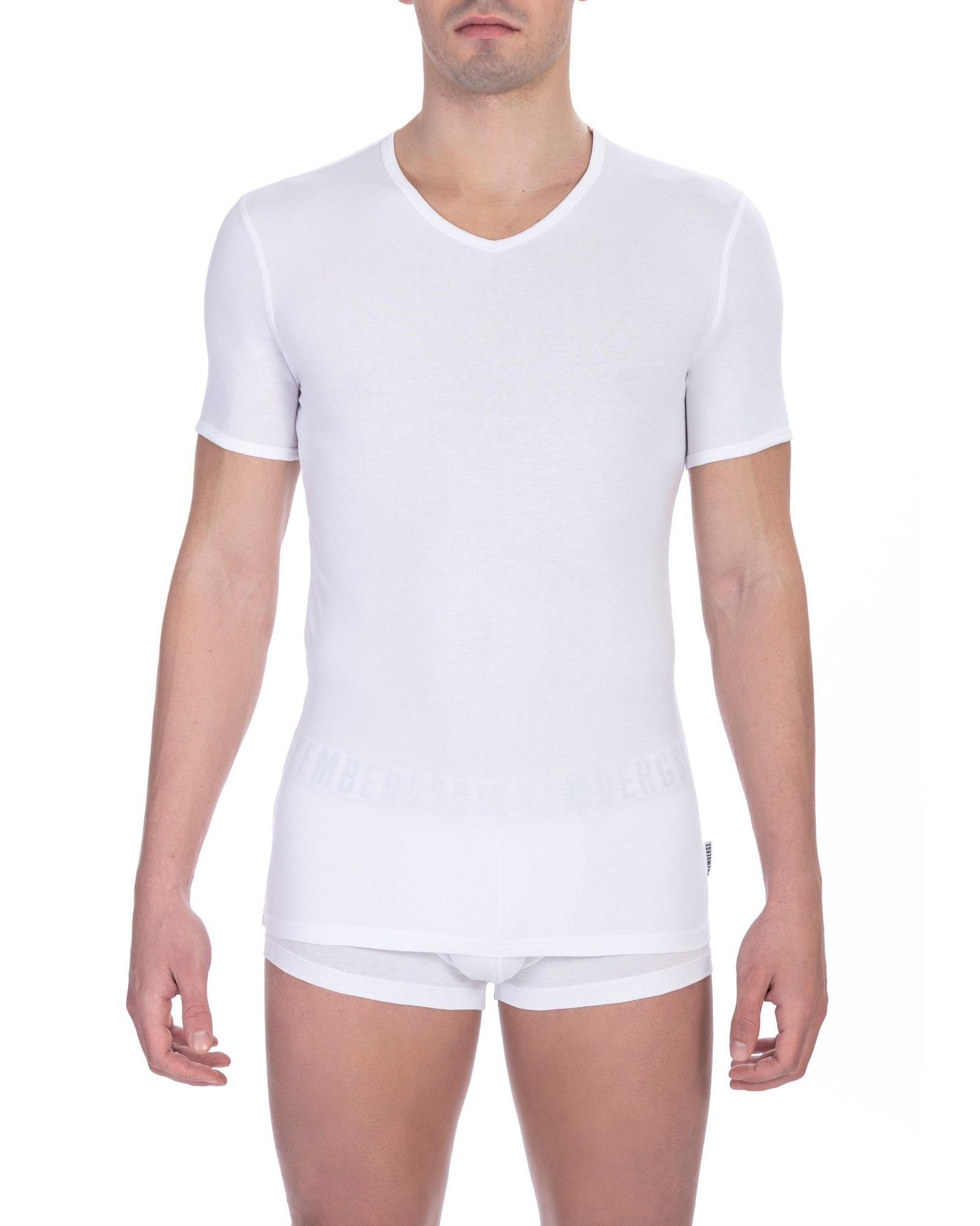 V539-BI-22367-M-202506160022-00 Bikkembergs Men's White Cotton T-Shirt - M - Image 1