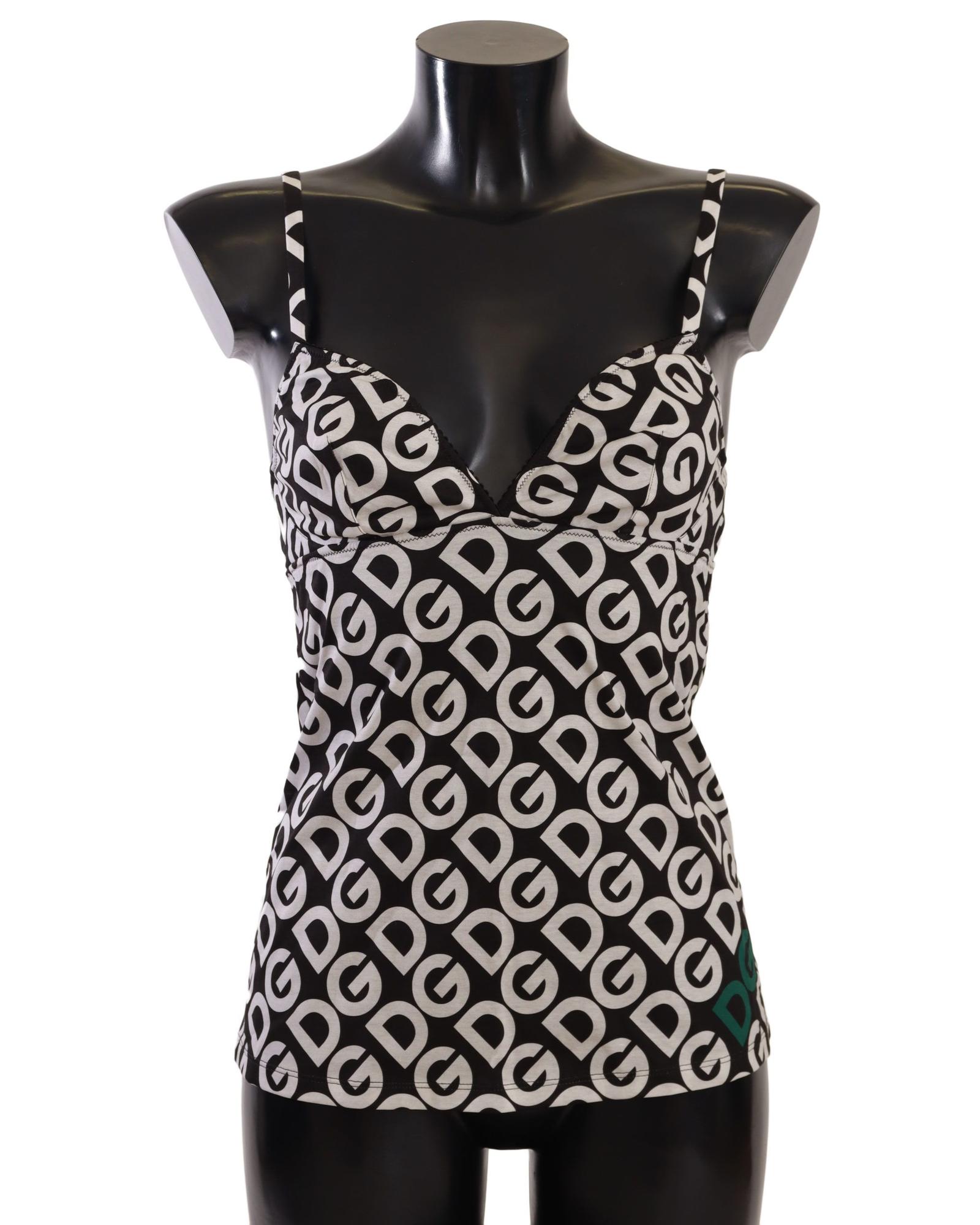 V539-BIK1524-1-202509010420-00 Brand New Dolce & Gabbana Logo Print Underwear Top 1 IT Women - Image 1