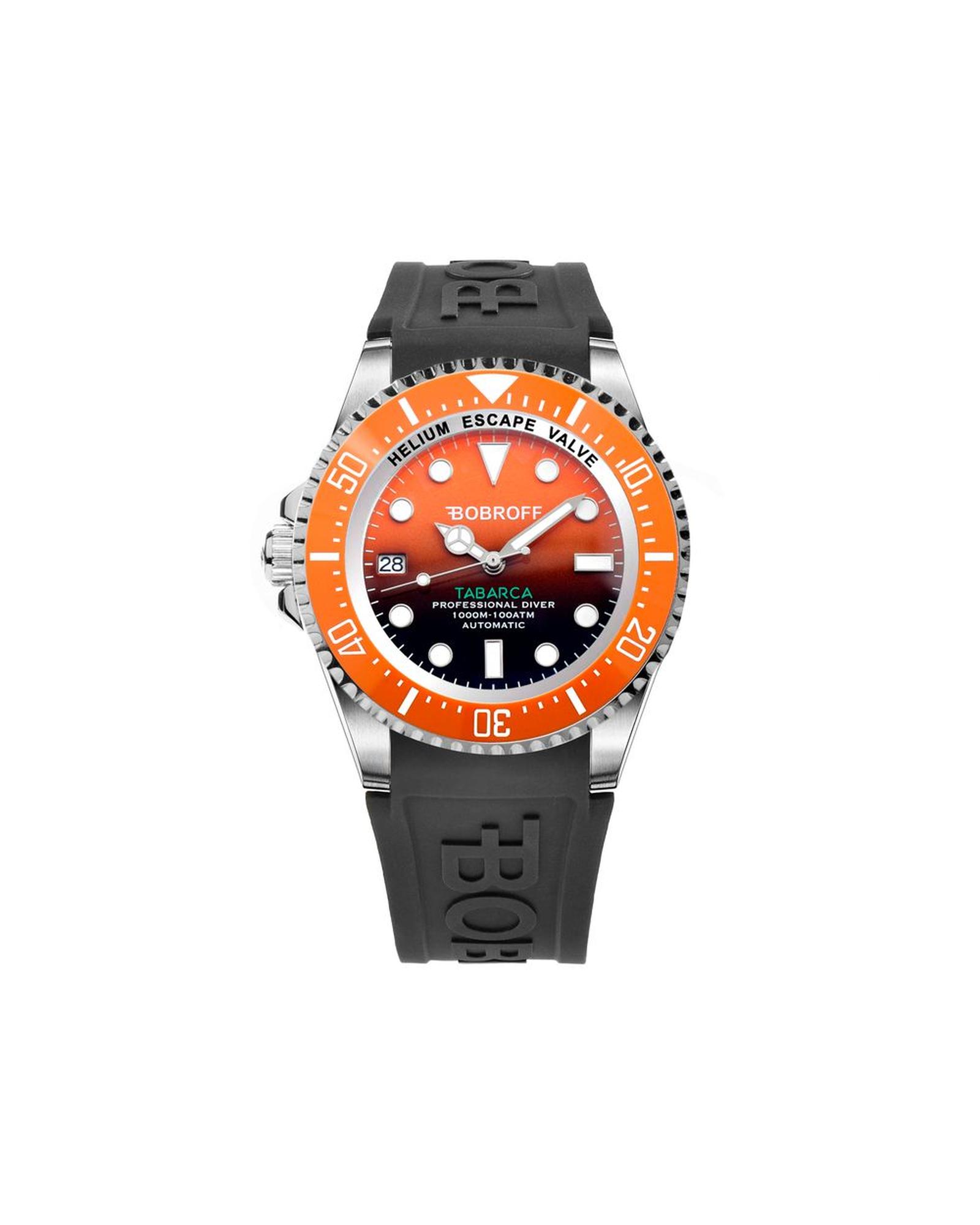 V539-BOBF0004IBNBFSTNAC-202506160032-00 Bobroff Men's Black Rubber Watch - One Size - Image 1