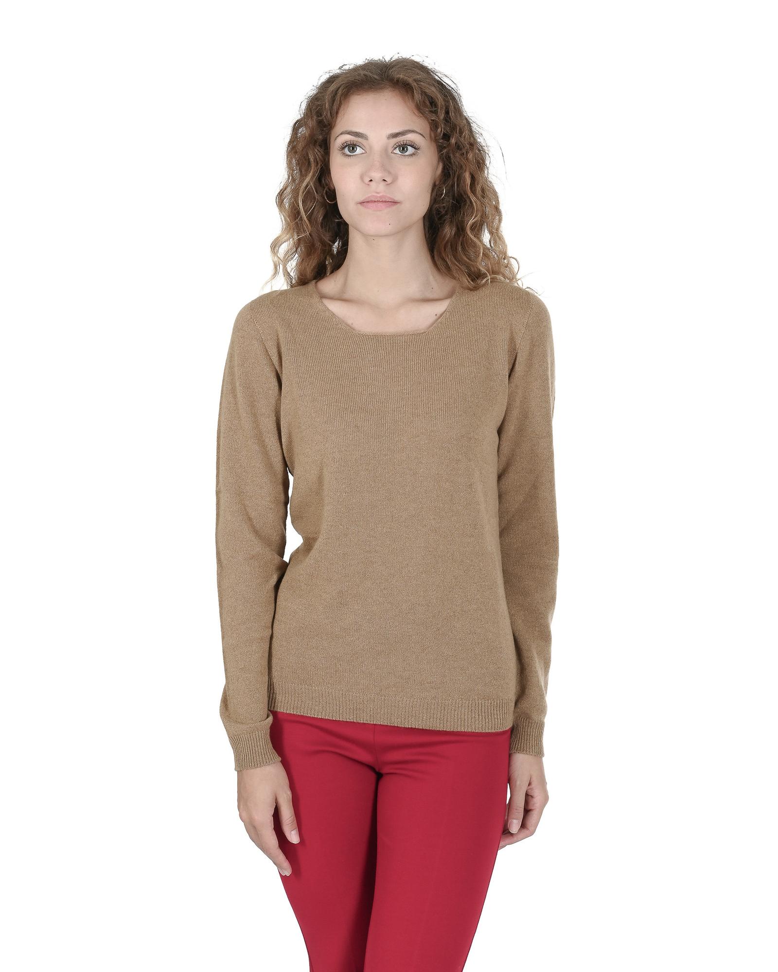 V539-BTB108038-202509010355-00 Cashmere Womens Square Neck Sweater - Premium Quality - M - Image 1