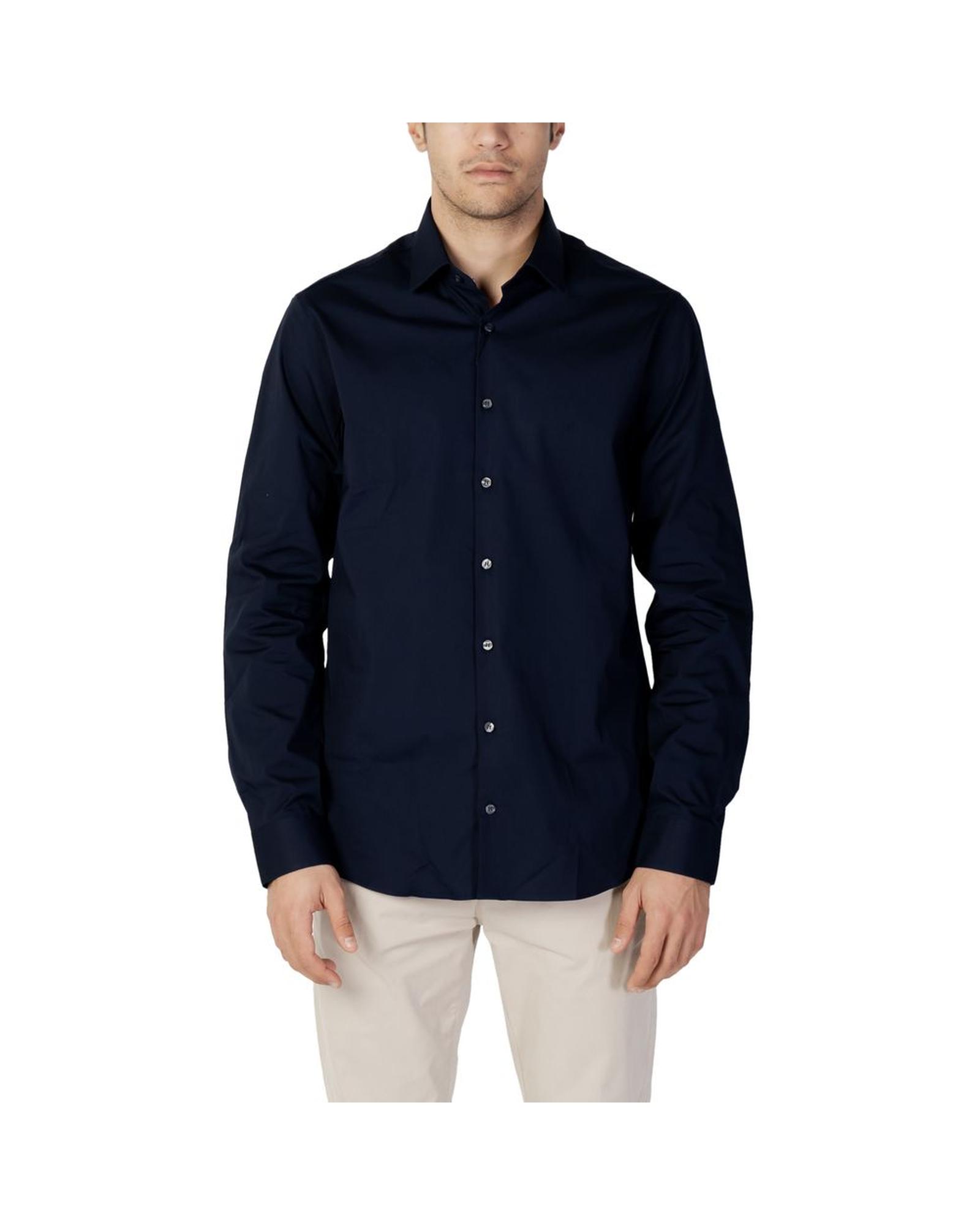 V539-CA-10283000010-40-202506160612-00 Calvin Klein Men's Blue Cotton Shirt - 40 EU - Image 1