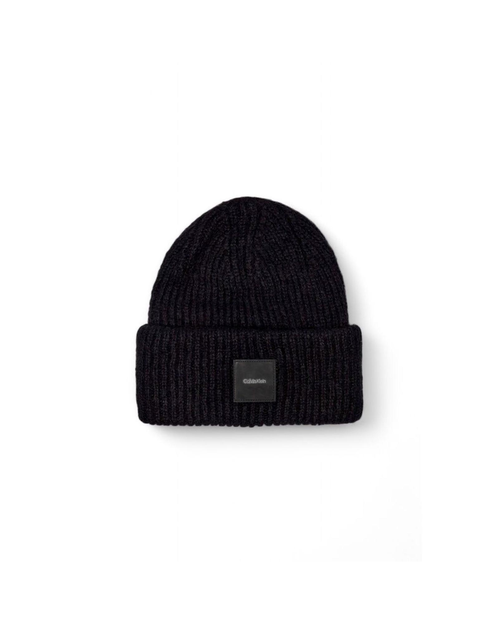 V539-CA-16496700009-UNI-202506160435-00 Calvin Klein Men's Black Alpaca Hats & Cap - One Size - Image 1