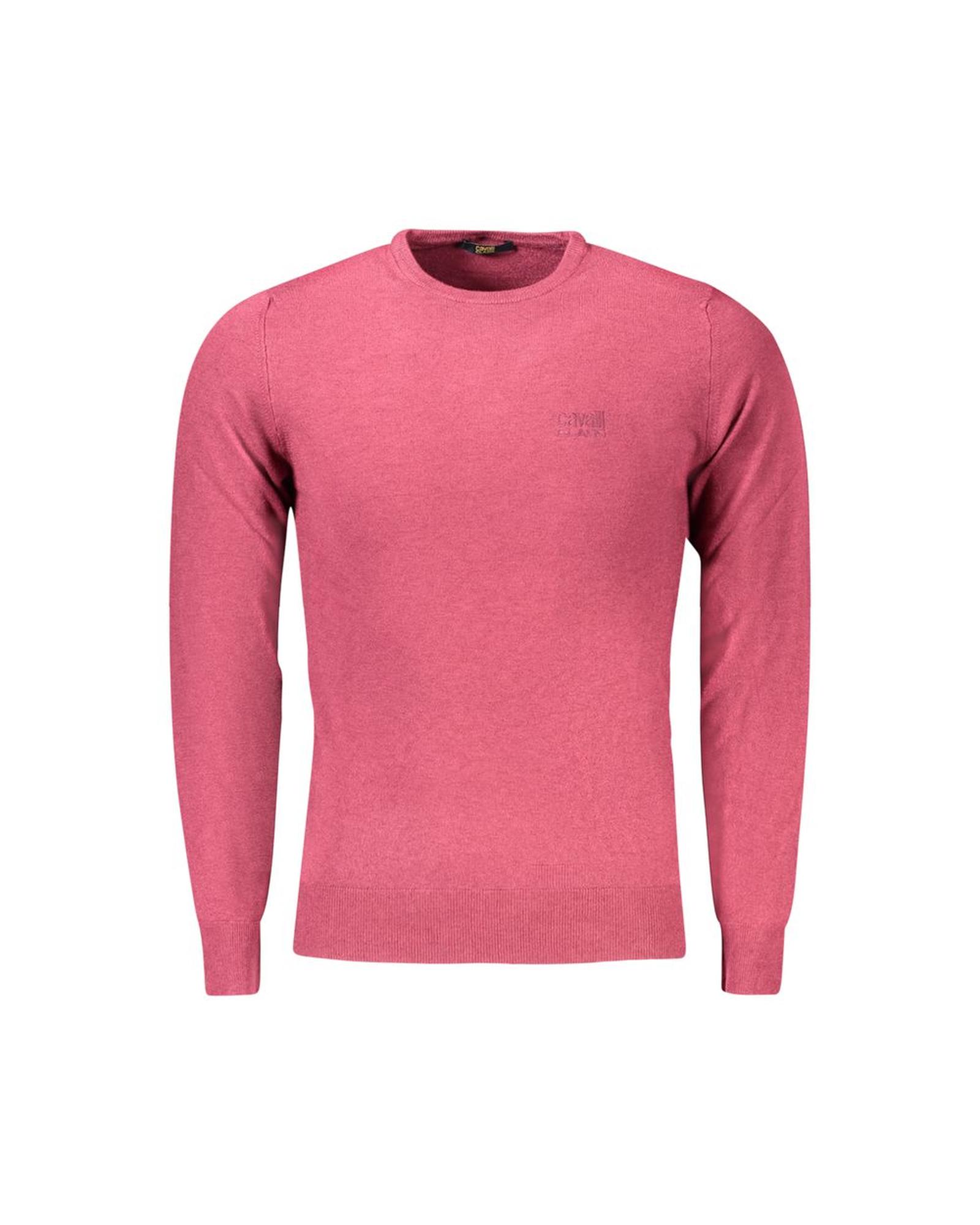 V539-CA-33476-L-202506161122-00 Cavalli Class Men's Red Polyester Sweater - L - Image 1