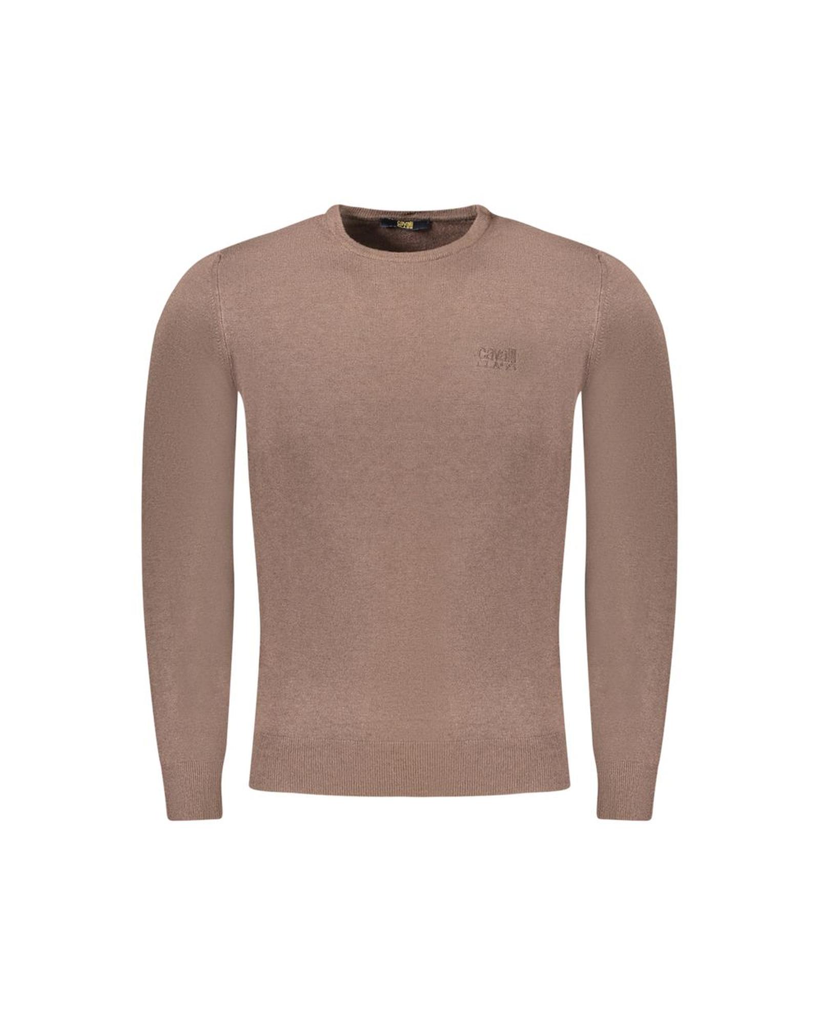 V539-CA-33478-XL-202506161127-00 Cavalli Class Men's Brown Polyester Sweater - XL - Image 1