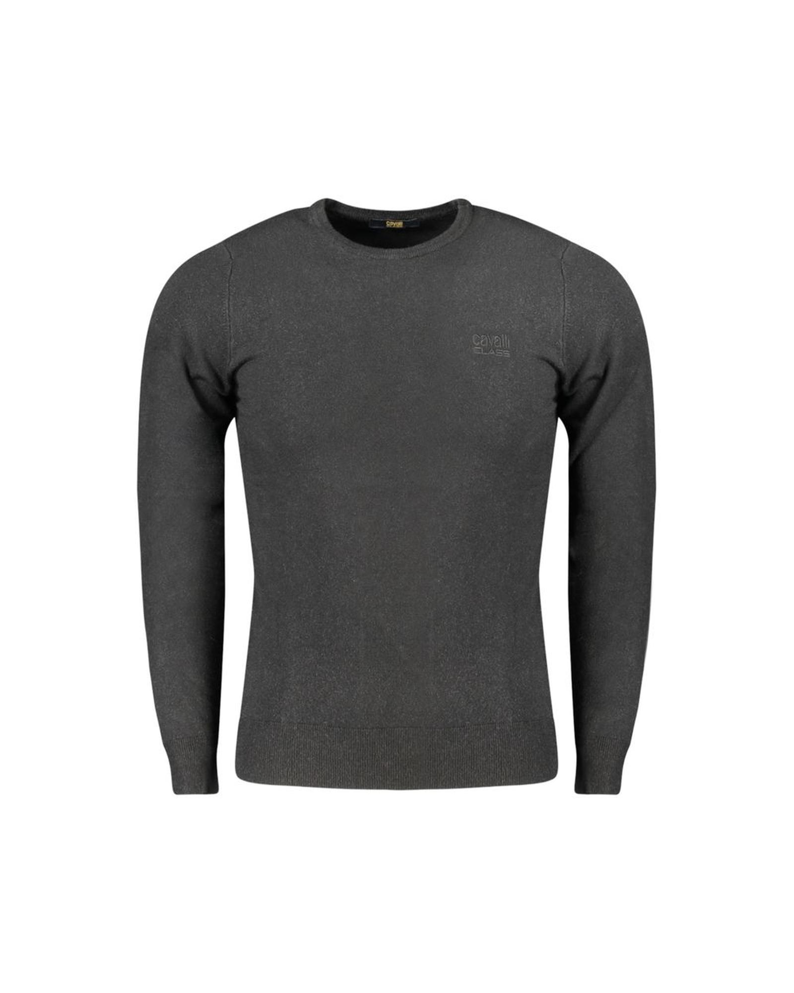 V539-CA-33479-M-202506161130-00 Cavalli Class Men's Black Polyester Sweater - M - Image 1