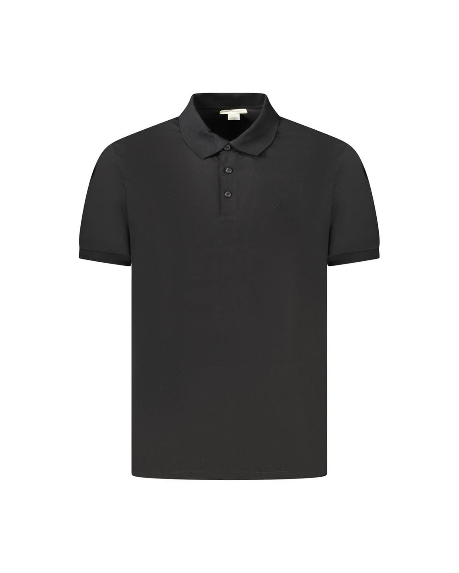 V539-CA-34967-S-202506161403-00 Calvin Klein Men's Black Cotton Polo Shirt - S - Image 1