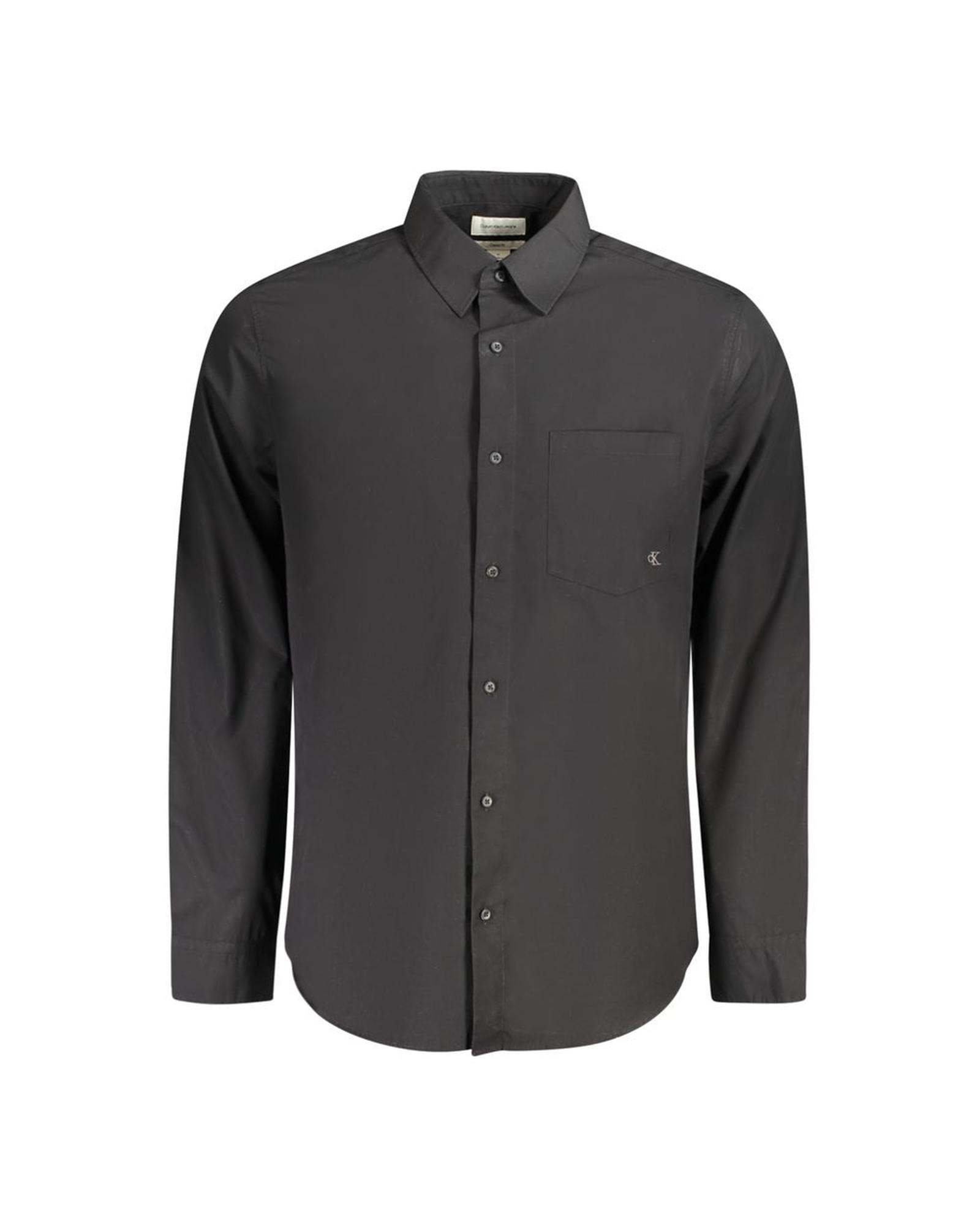 V539-CA-35633-L-202506191926-00 Calvin Klein Men's Black Cotton Shirt - L - Image 1