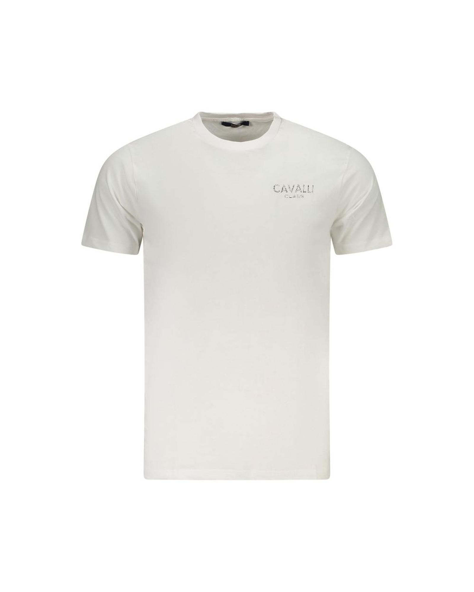 V539-CA-36671-XXL-202506161354-00 Cavalli Class Men's White Cotton 's T-Shirt - 2XL - Image 1
