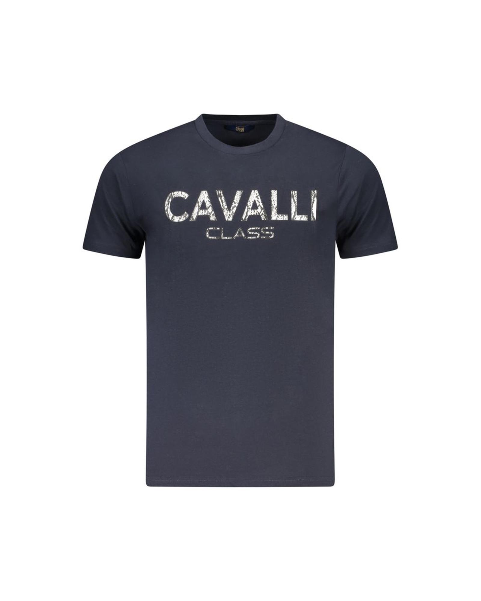 V539-CA-36676-M-202506161416-00 Cavalli Class Men's Blue Cotton T-Shirt - M - Image 1
