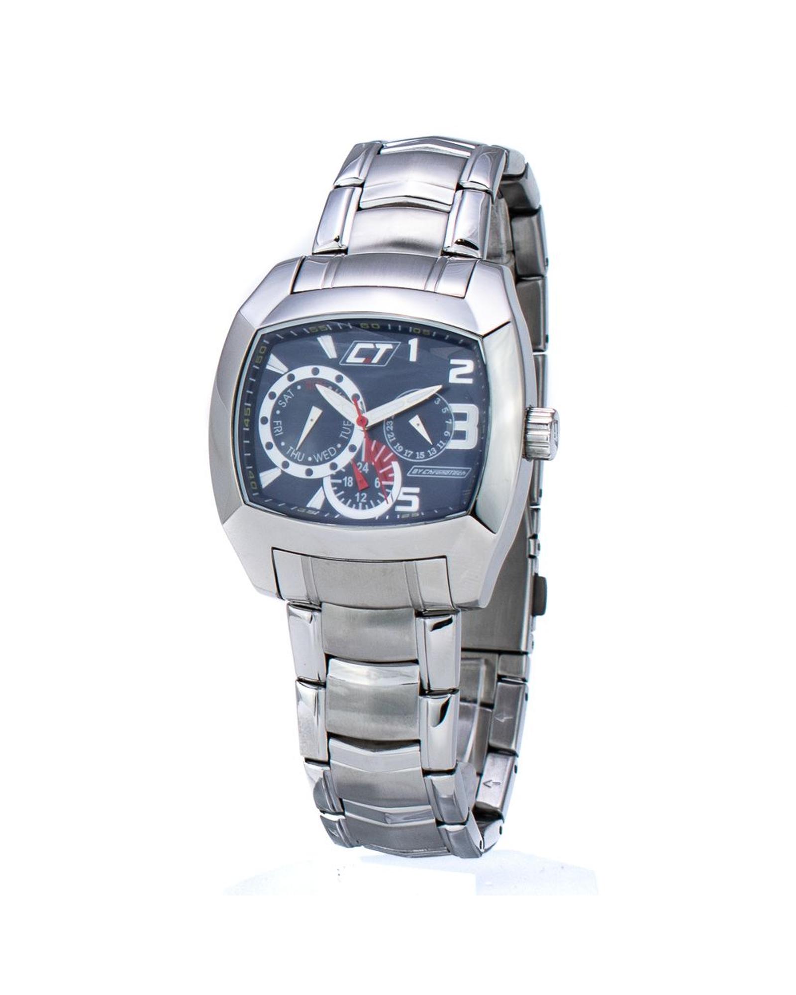 V539-CHCC7049M03MAC-202506161747-00 Chronotech Men's Silver Steel Watch - One Size - Image 1