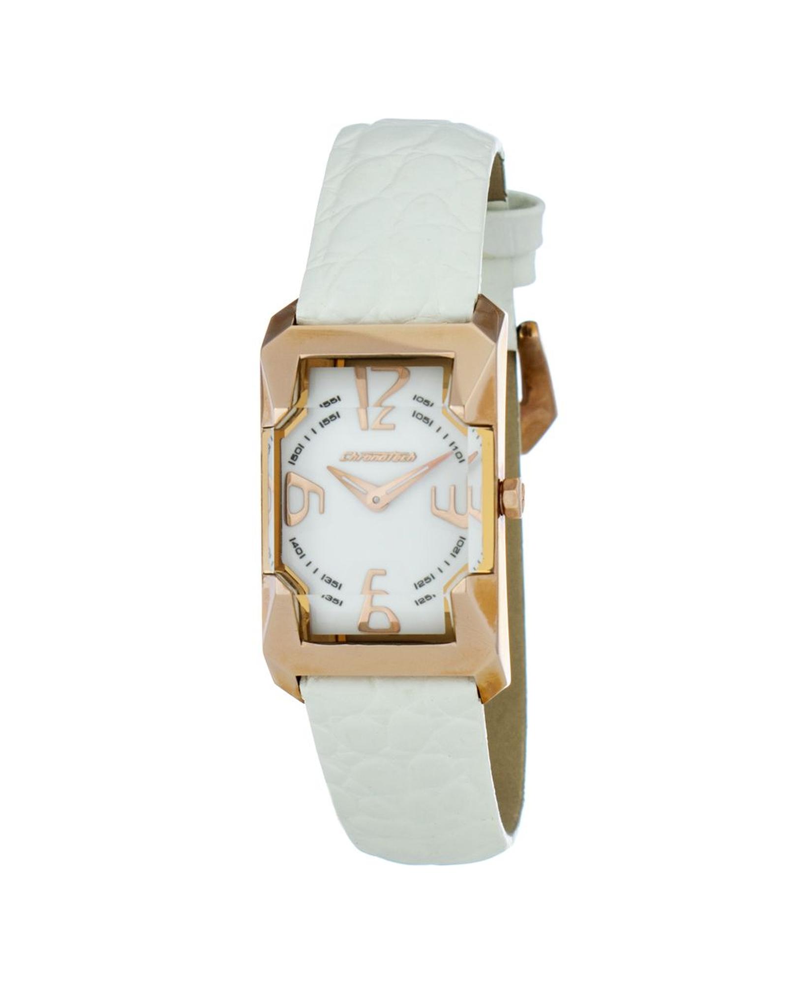 V539-CHCT6024L11AC-202506161833-00 Chronotech Women's White Leather Watch - One Size - Image 1