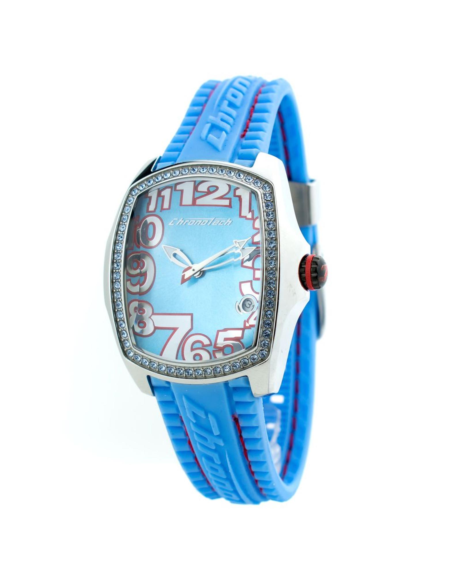 V539-CHCT7016LS13AC-202506161846-00 Chronotech Women's Blue Rubber Watch - One Size - Image 1